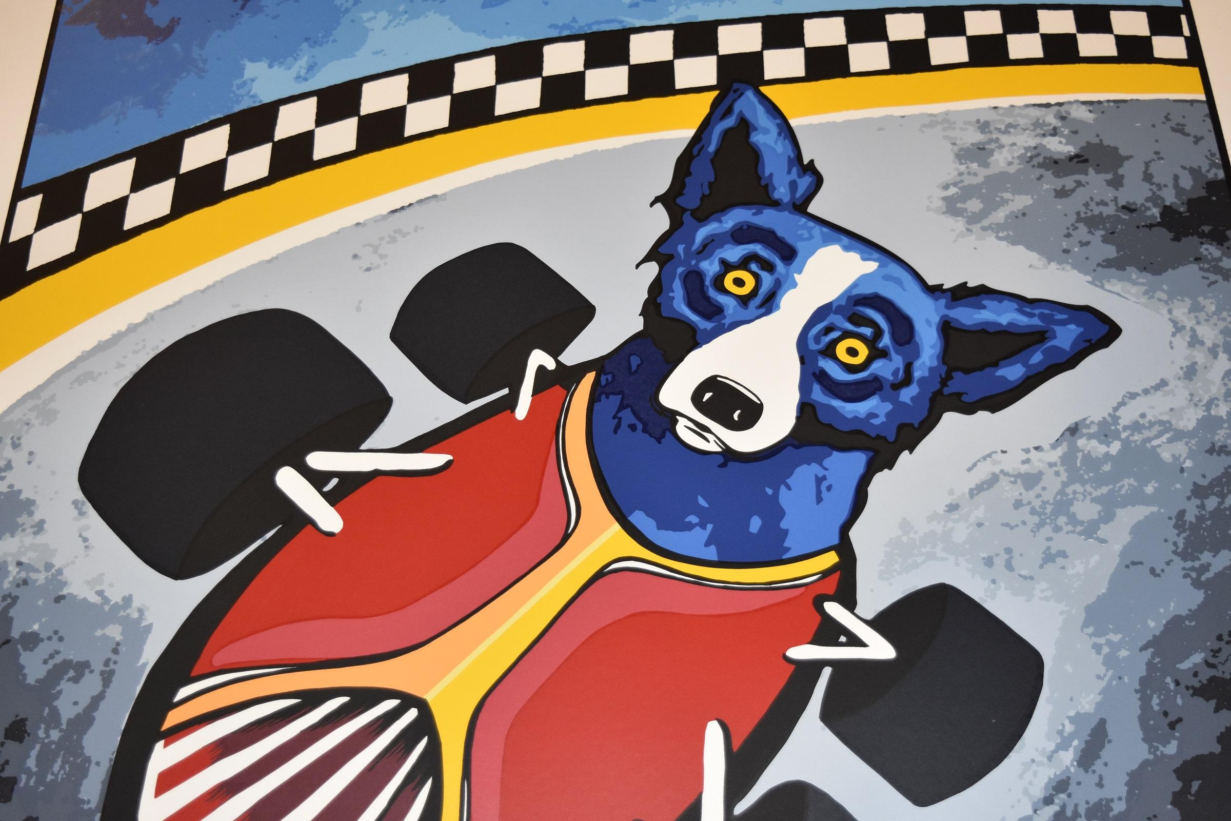 Thunder Road - Serigrafia firmata Blue Dog - Print Pop Art di George Rodrigue