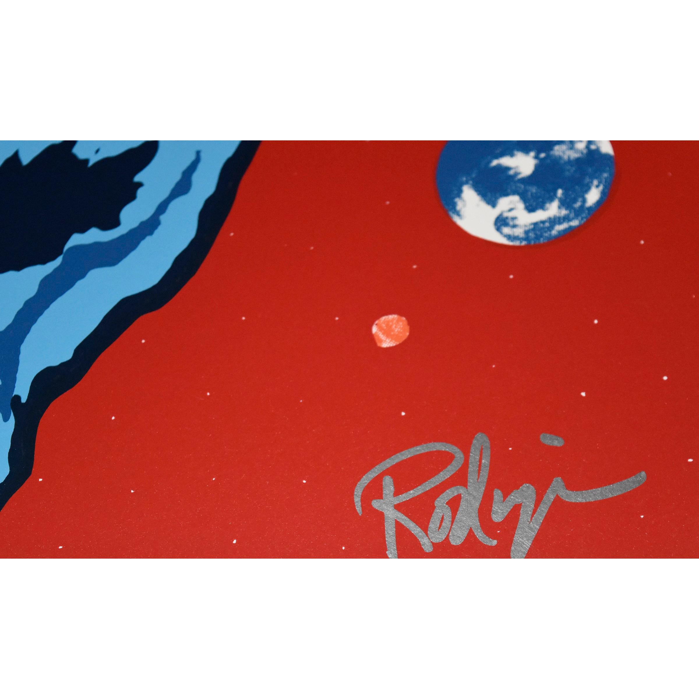 Tiffany's Universe - Red - Signed Silkscreen Print For Sale 2