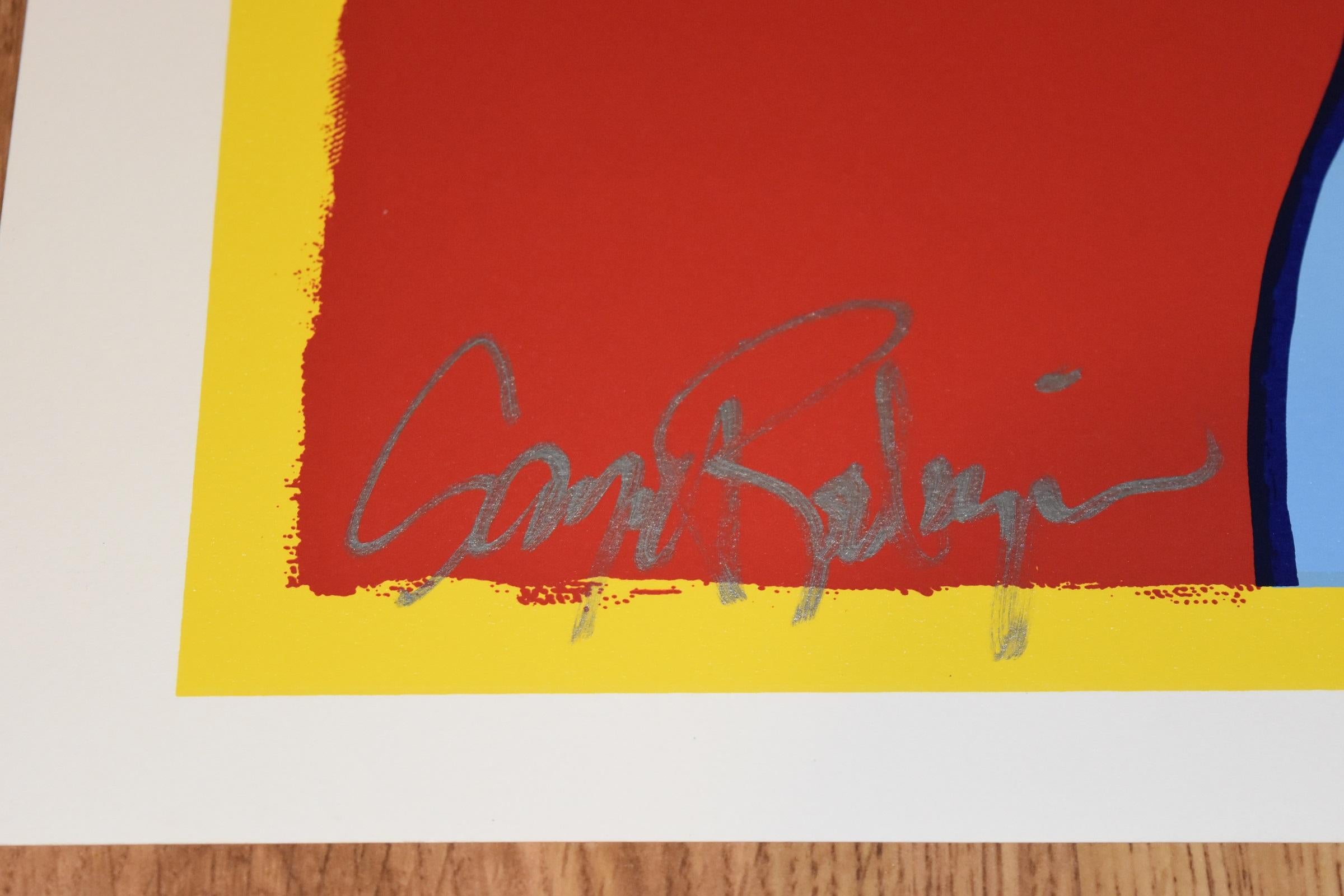 Top Dog - Red - Signed Silkscreen Print - Blue Dog 1