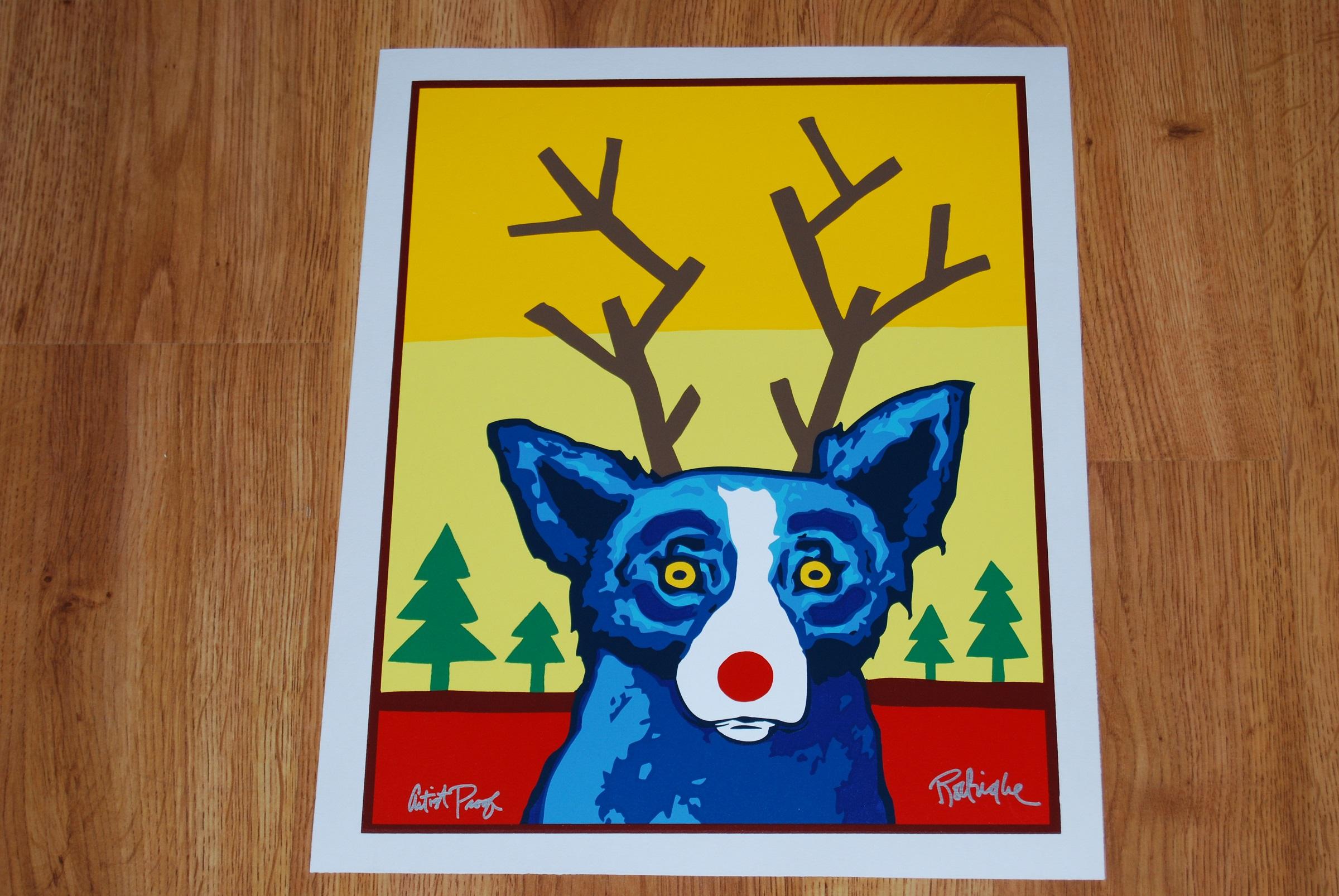 Truly Rudy – signierter Siebdruck aus Seide  – Print von George Rodrigue