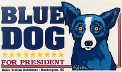 Vintage Union Station (Blue Dog for President)