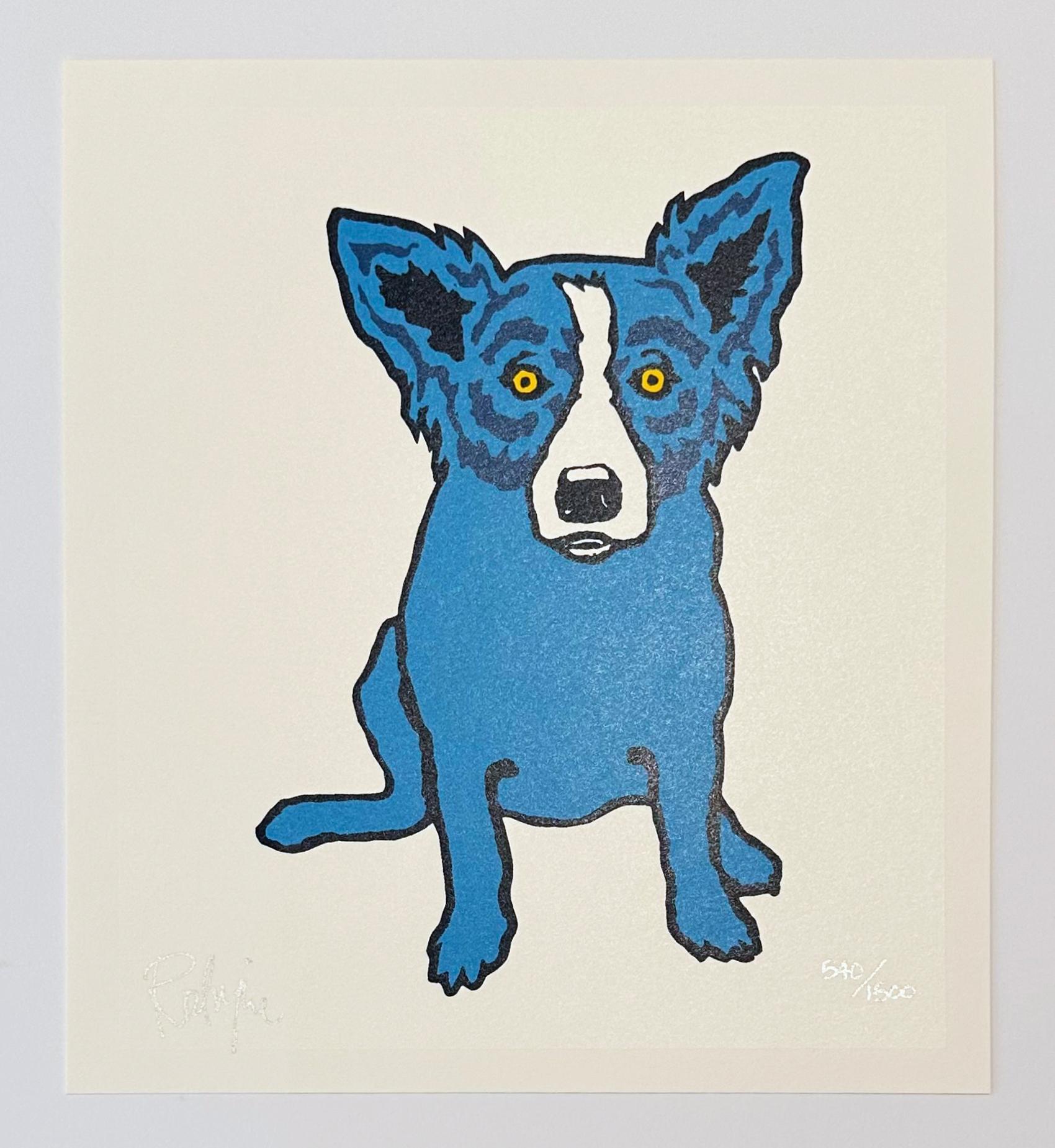 Untitled First Edition Blue Dog - Print by George Rodrigue