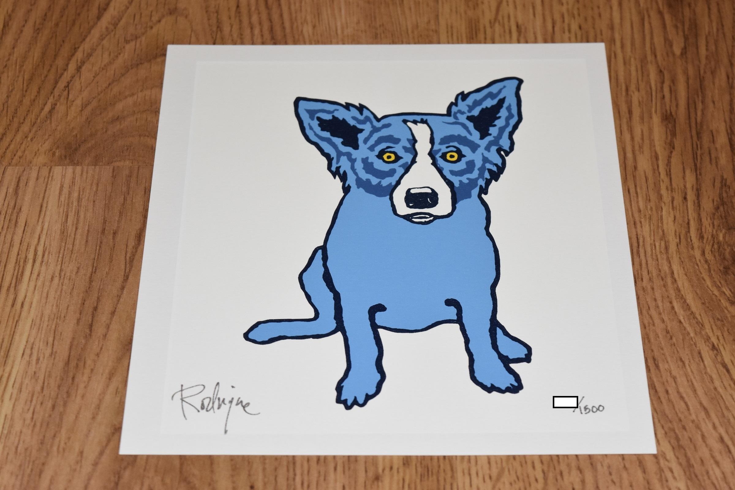 blue dog drawing