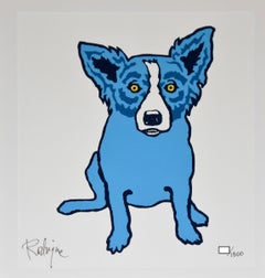 Untitled First Edition Blue Dog - Signed Silkscreen Print Blue Dog