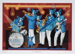 oh bluedles You Can
t Drown the Blues - Signed Silkscreen Blue Dog Print