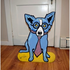 Original - Untitled Blue Dog Sculpture on Foamboard