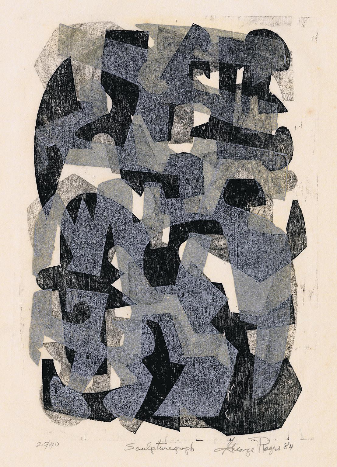 Abstract Print di George Rogers - 'Sculpturegraph' - Astrazione modernista, artista afroamericano contemporaneo
