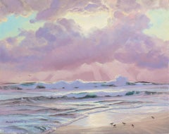Vintage 'Pacific Coast Sunset', Art Institute of Chicago, Mendocino, California Artist