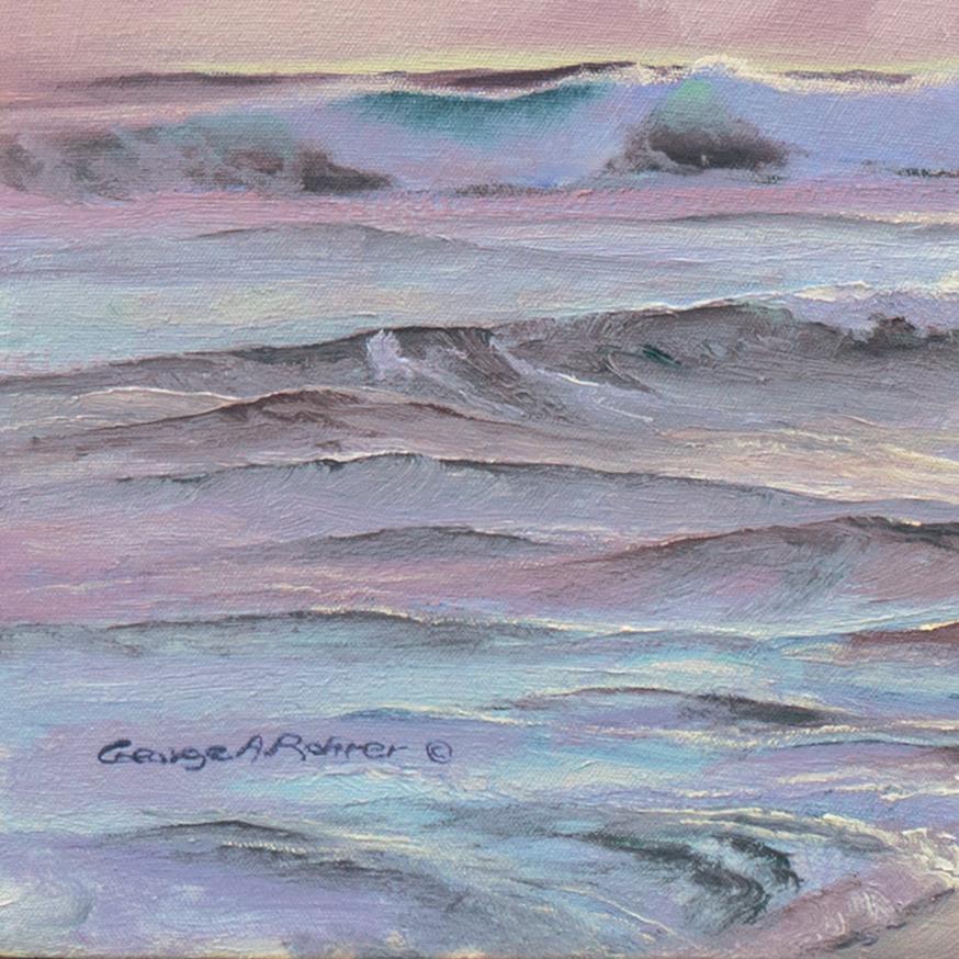 'Pacific Coast Sunset', Art Institute of Chicago, Mendocino, California Artist - Impressionist Painting by George Rohrer