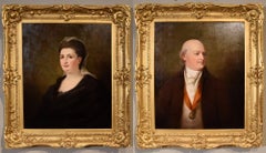 Oil Painting by George Romney "Portraits of a Lady and Gentleman"