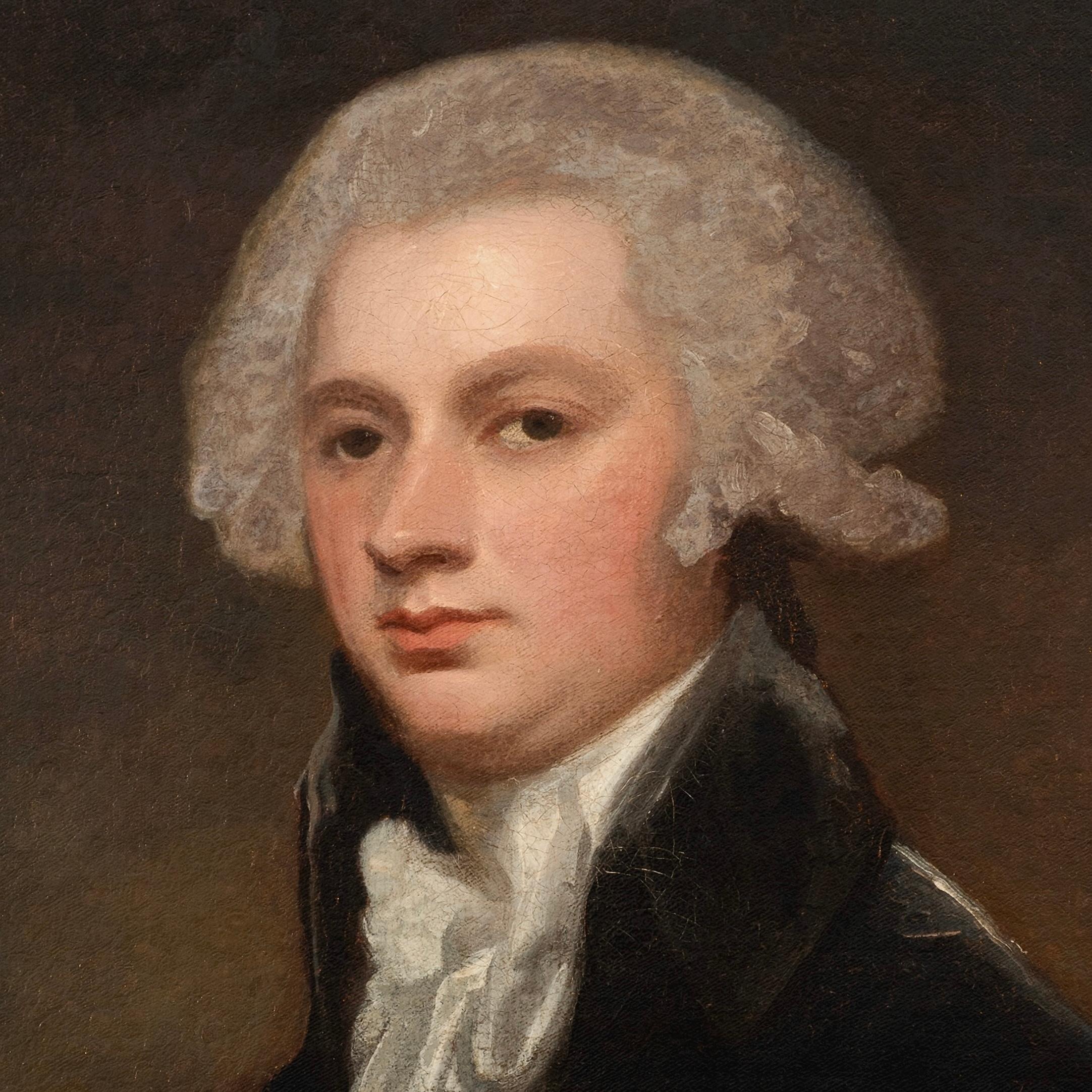 Retrato de un caballero, tradicionalmente identificado como Edward Addison, Esq., 1780s - Painting Antiguos maestros de George Romney