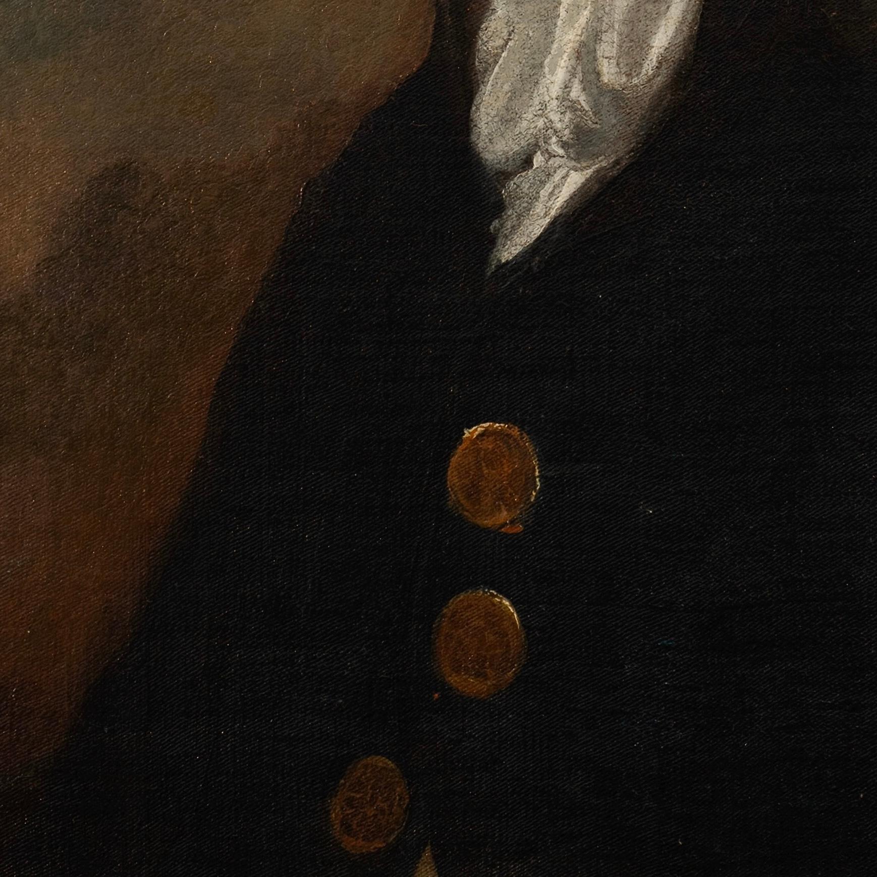 Retrato de un caballero, tradicionalmente identificado como Edward Addison, Esq., 1780s - Portrait Painting Negro de George Romney