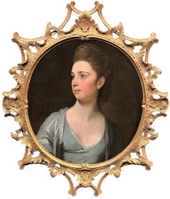 Antique Portrait of a Lady, Oil on canvas, 18th English Century Painting