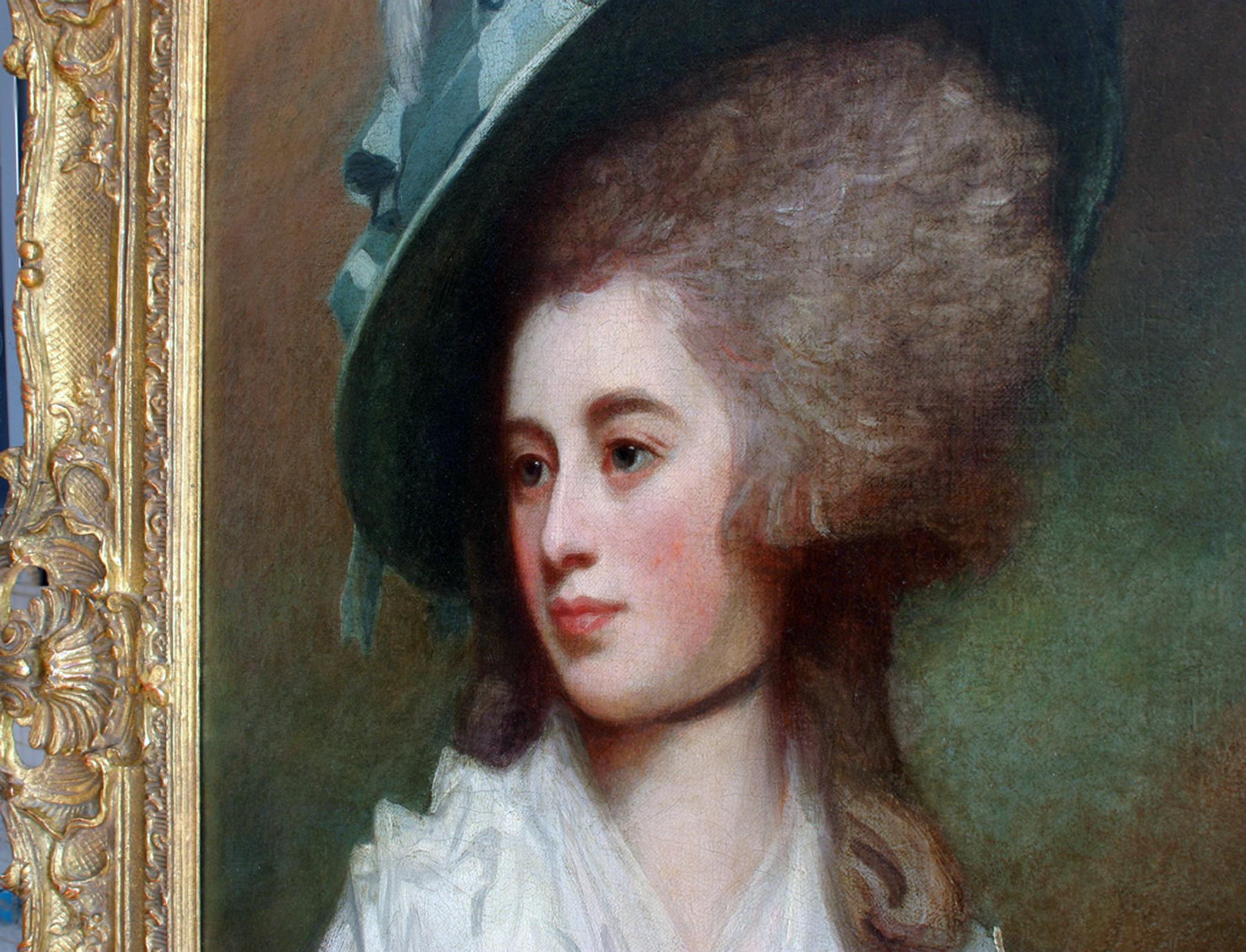 Portrait of Lady Caroline Price - Brown Figurative Painting by George Romney