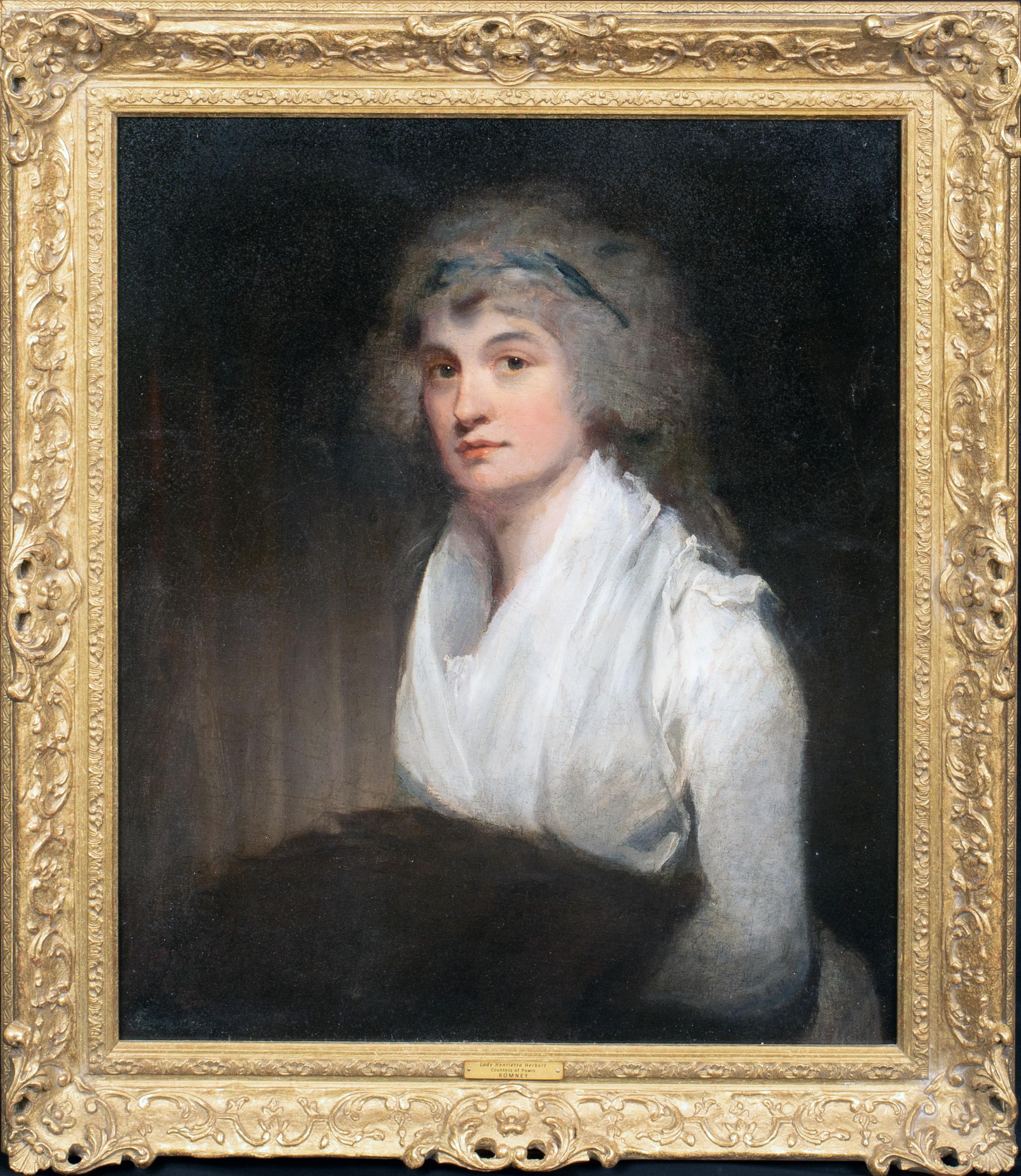 George Romney Portrait Painting - Portrait Of Lady Henrietta Herbert, Countess Of Powis (1758-1830), 18th Century