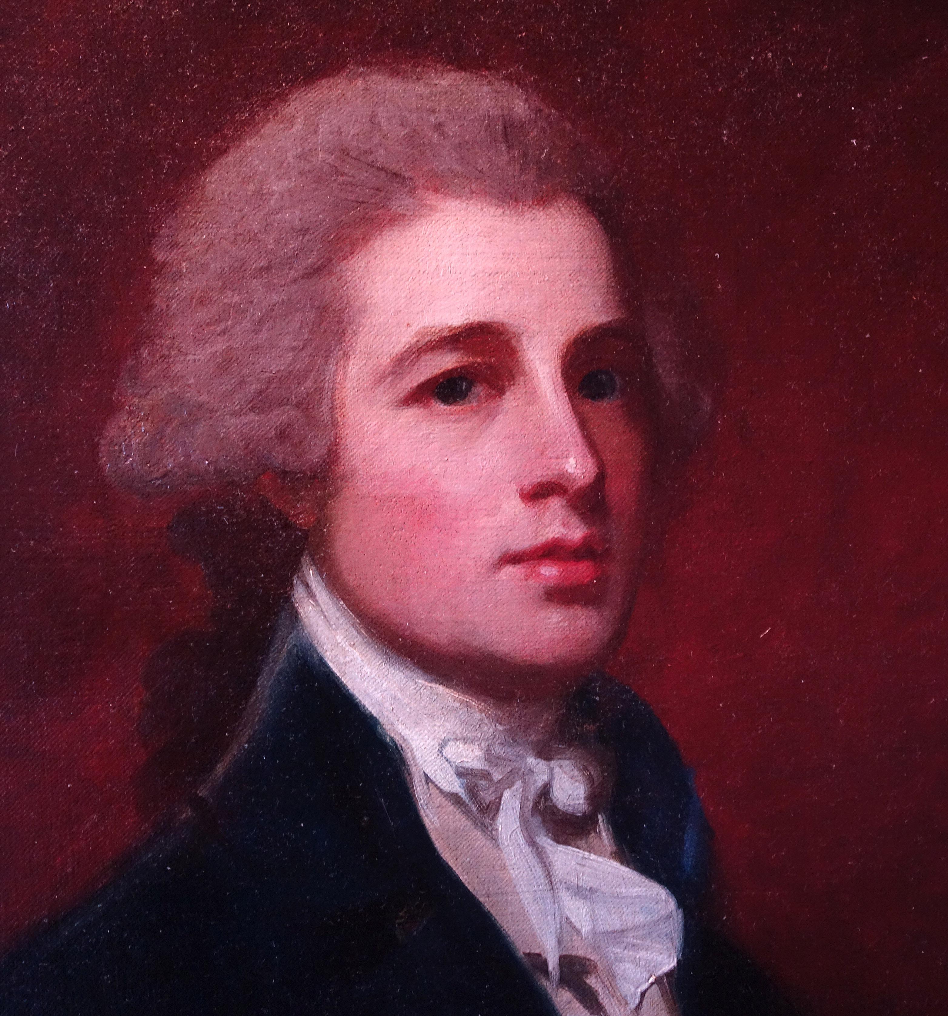 English 18th century portrait of Mr Holland, c. 1785 - Painting by George Romney