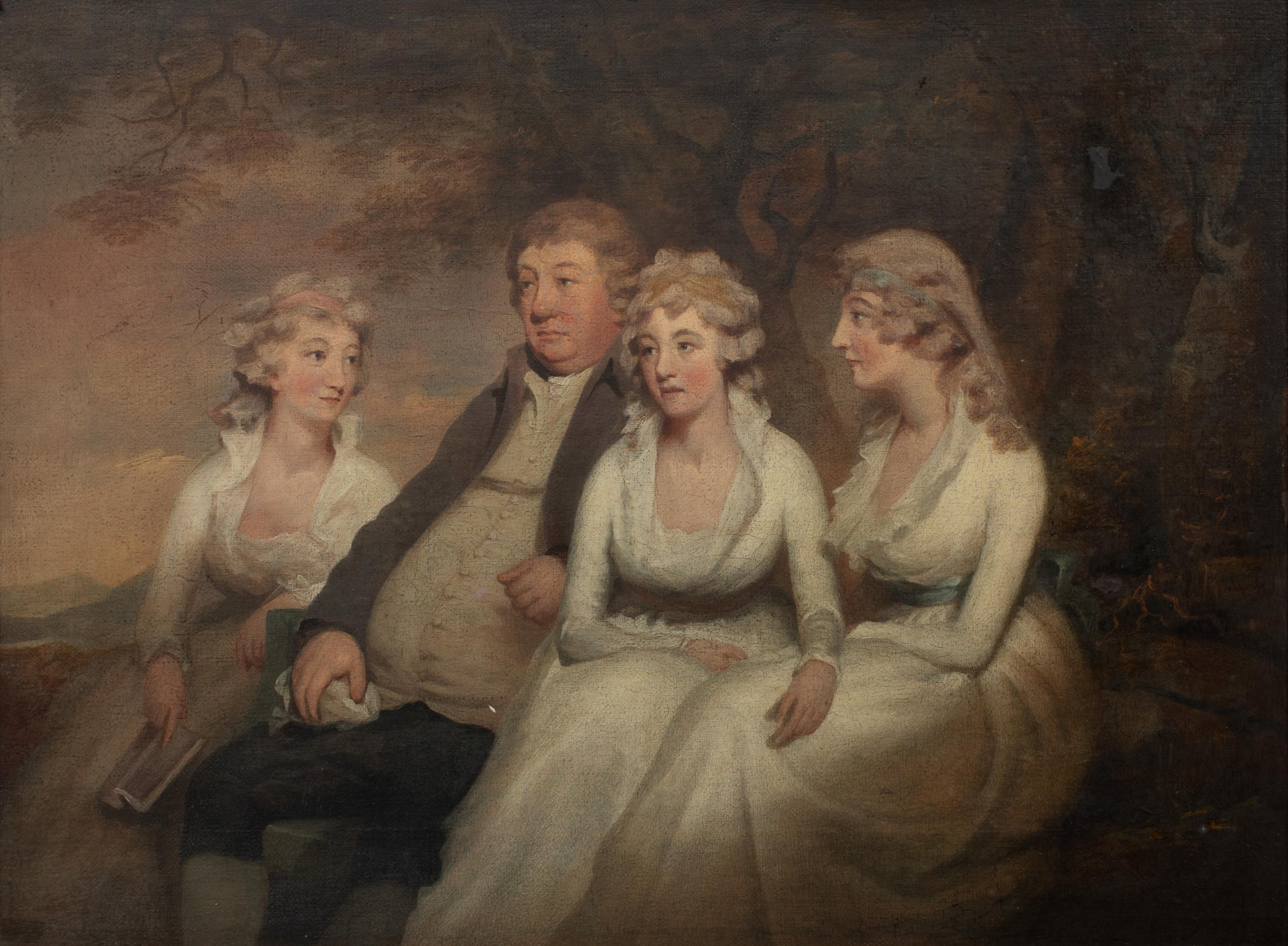 Sheriff Blair Of Dublin & His Daughters, 18th Century  