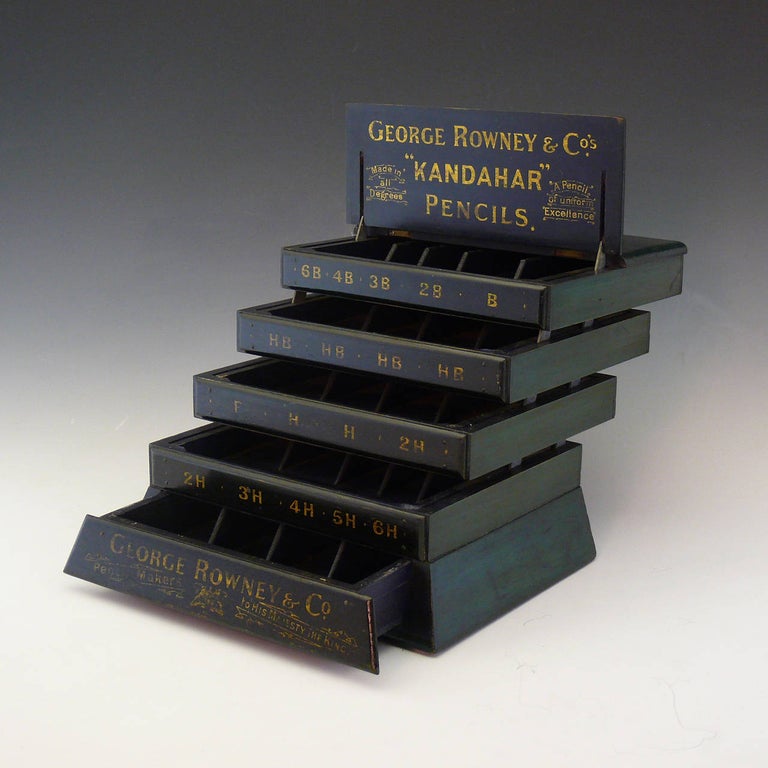 Rowney and Co. Artist's Pencil Display Case, circa 1910 at 1stDibs