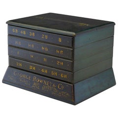 Antique George Rowney & Co. Artist's Pencil Display Case, circa 1910