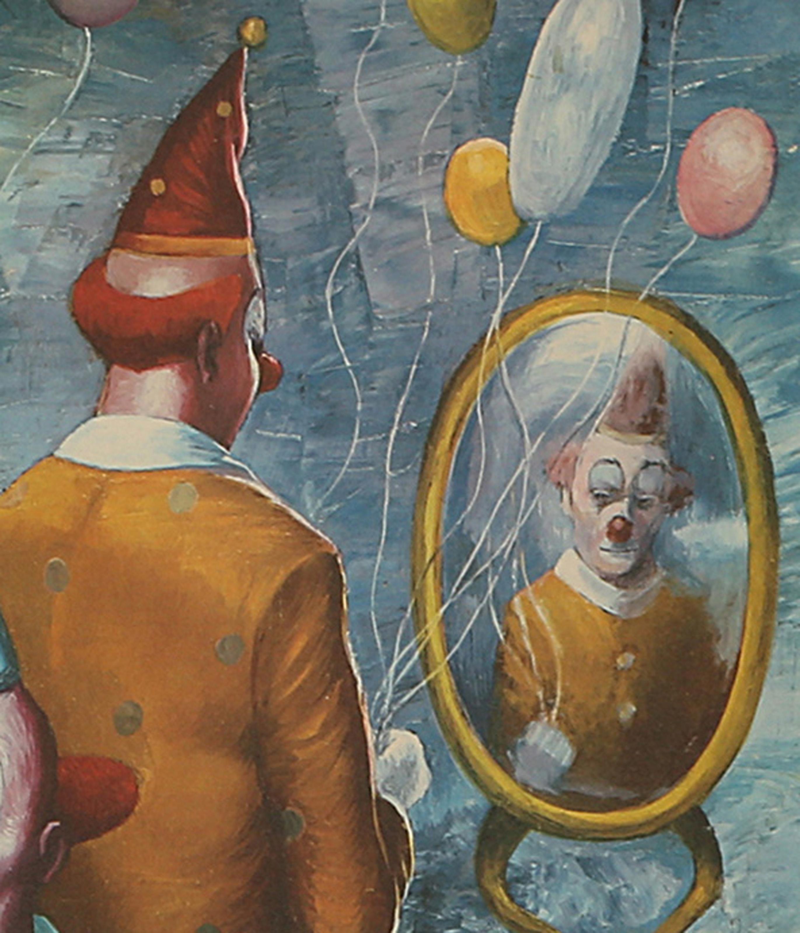 In Between Acts, surrealistische Lithographie von George Russin im Angebot 1