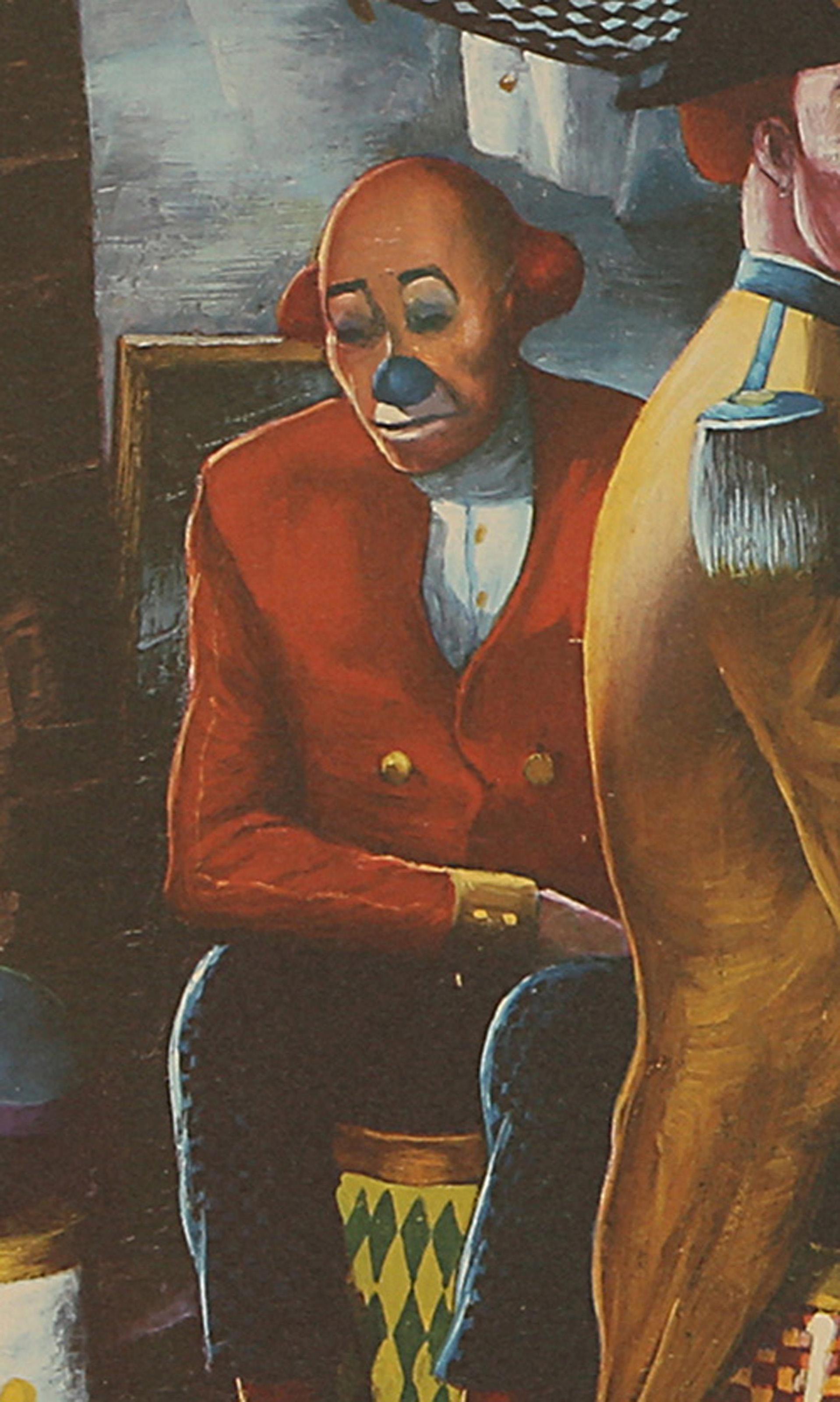 In Between Acts, surrealistische Lithographie von George Russin im Angebot 2