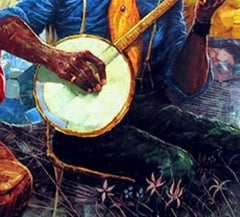 New Orleans Jazz, Surrealist Lithograph by George Russin