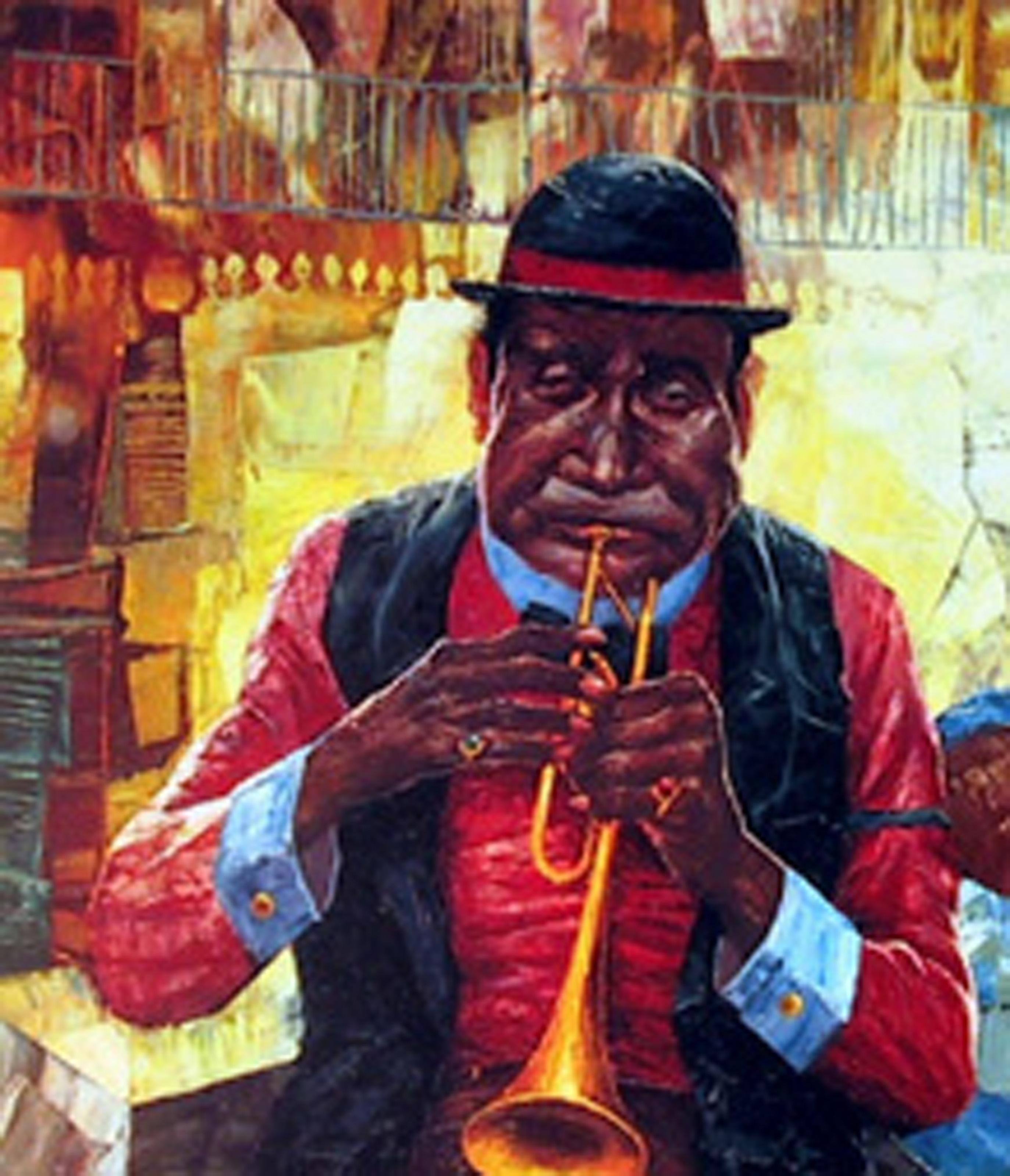 New Orleans Jazz, Surrealist Lithograph by George Russin For Sale 2
