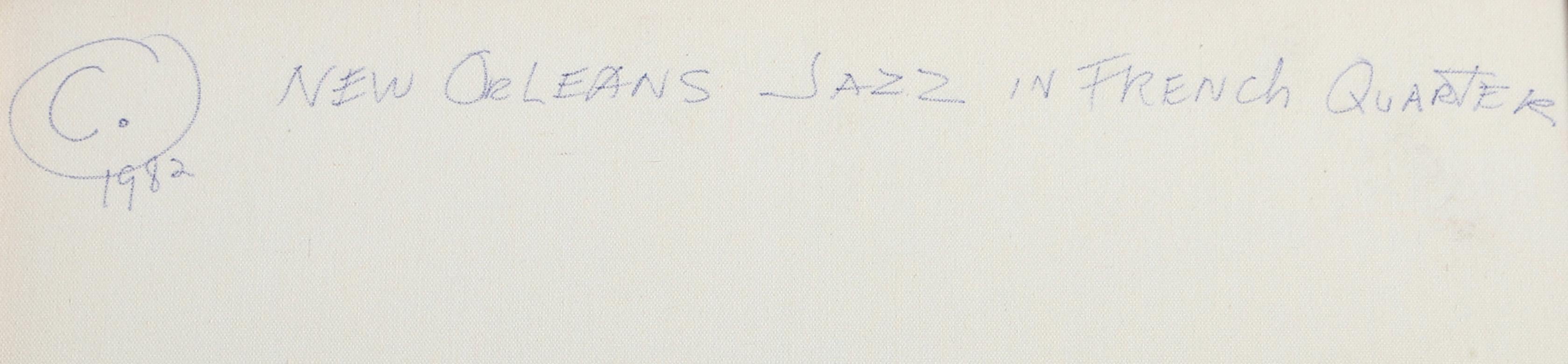 New Orleans Jazz, Surrealist Lithograph by George Russin For Sale 3