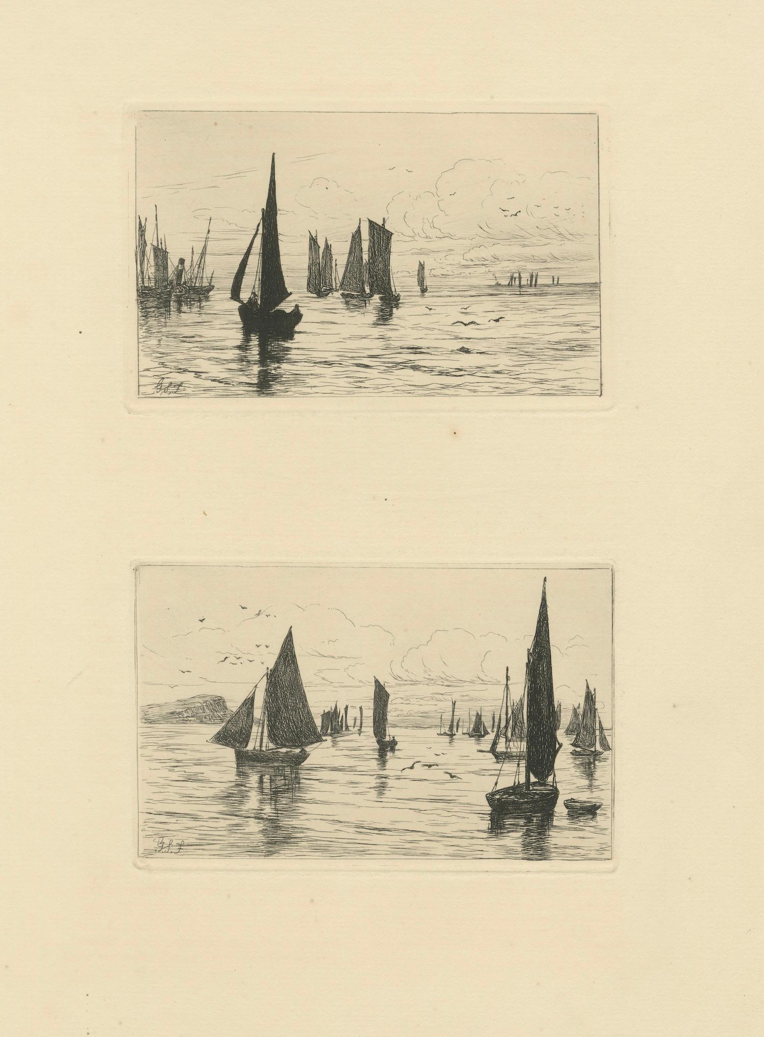 George S. Ferrier, Maritime Etchings – Fishing Boats, 1879 Set