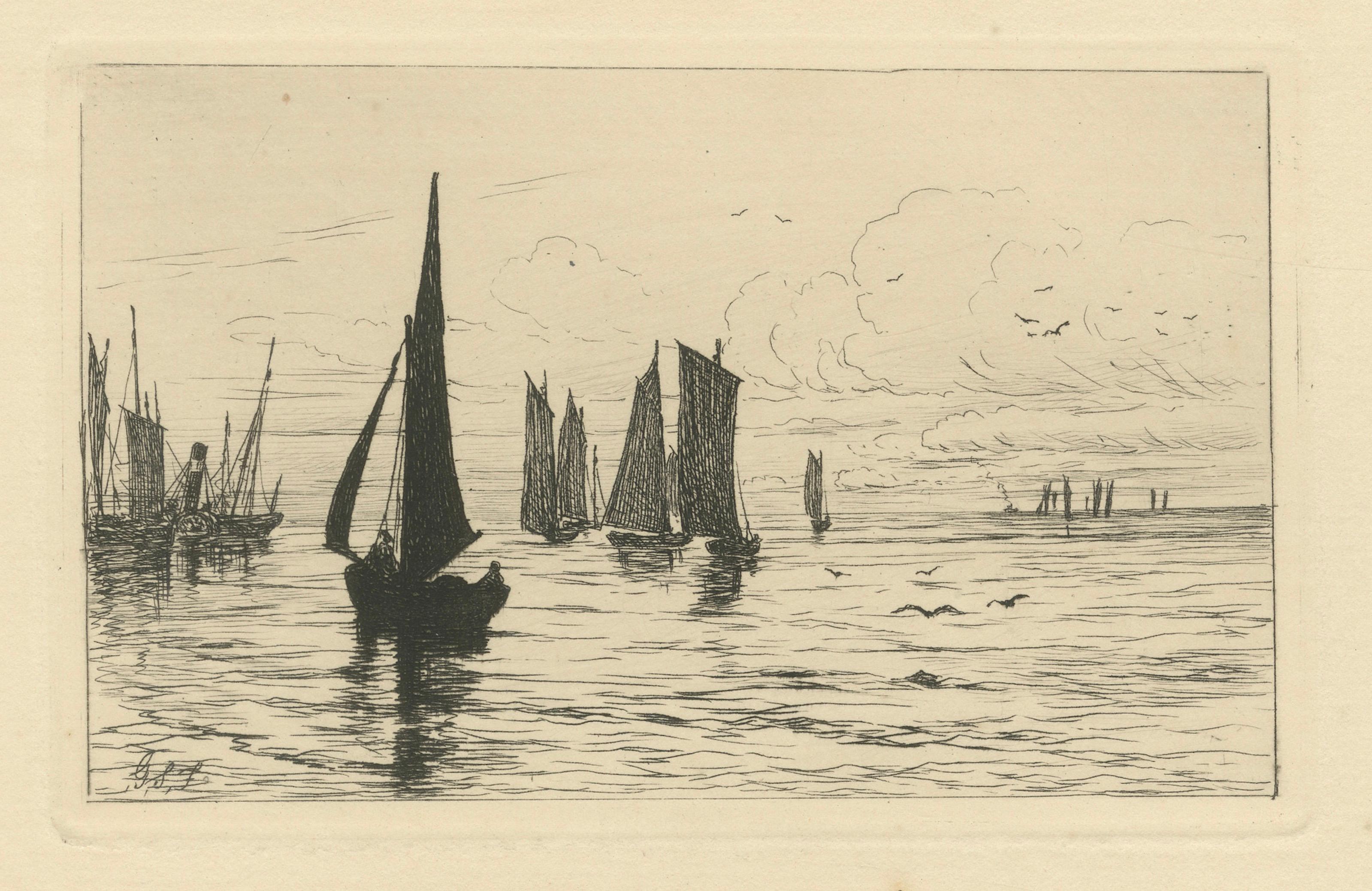 George S. Ferrier, Maritime Etchings – Fishing Boats, 1879 Set