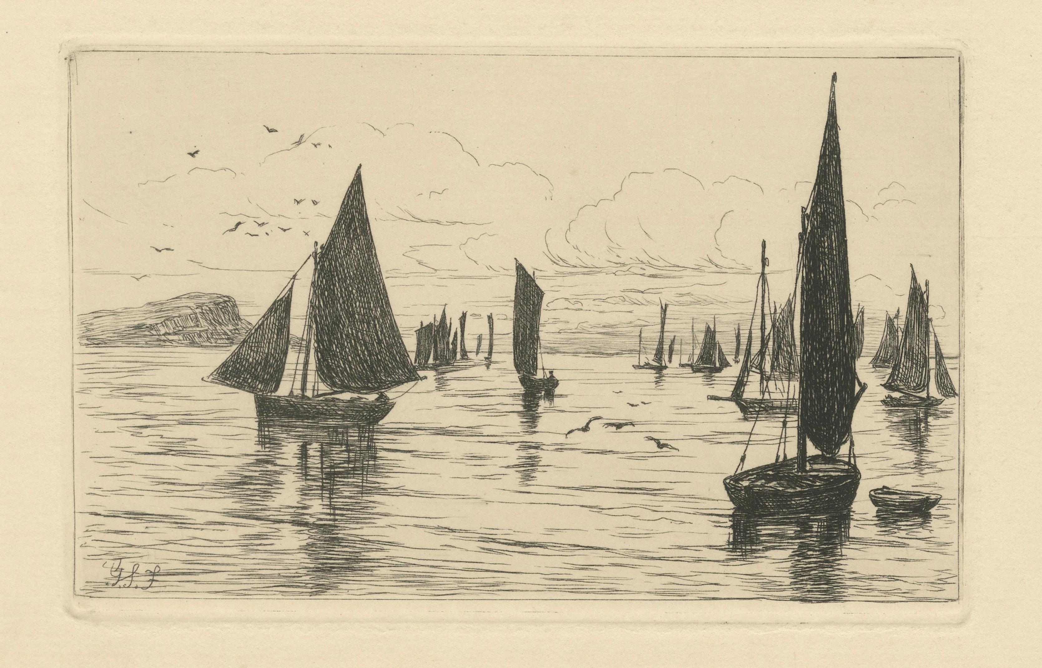 George S. Ferrier, Maritime Etchings – Fishing Boats, 1879 Set