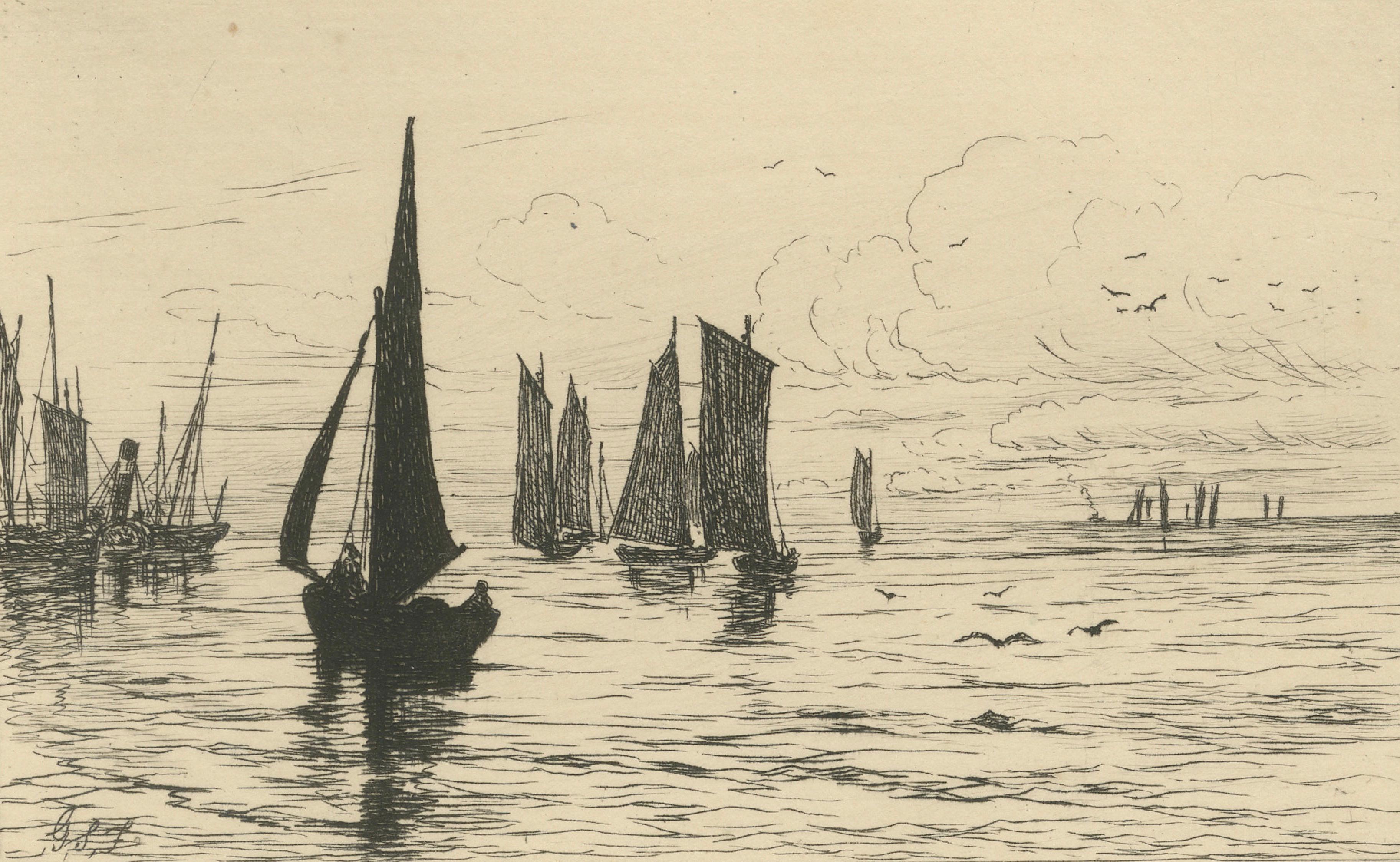 George S. Ferrier, Maritime Etchings – Fishing Boats, 1879 Set