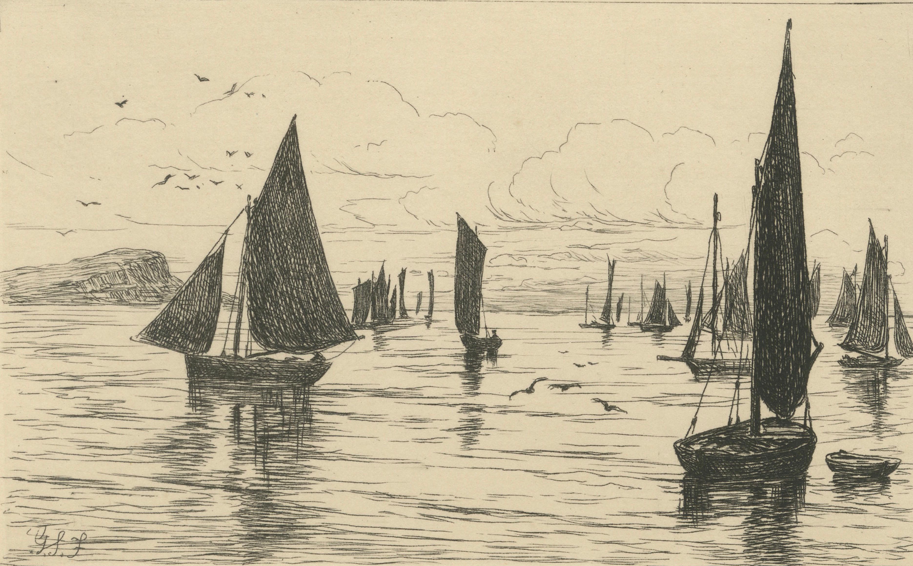 George S. Ferrier, Maritime Etchings – Fishing Boats, 1879 Set