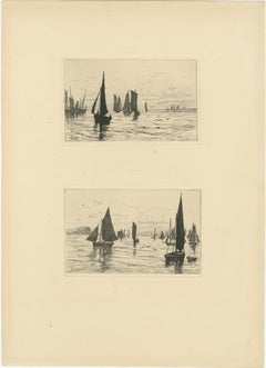 George S. Ferrier, Maritime Etchings – Fishing Boats, 1879 Set