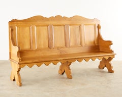 Pair of George S. Hunt Gothic Style Church Pew Benches
