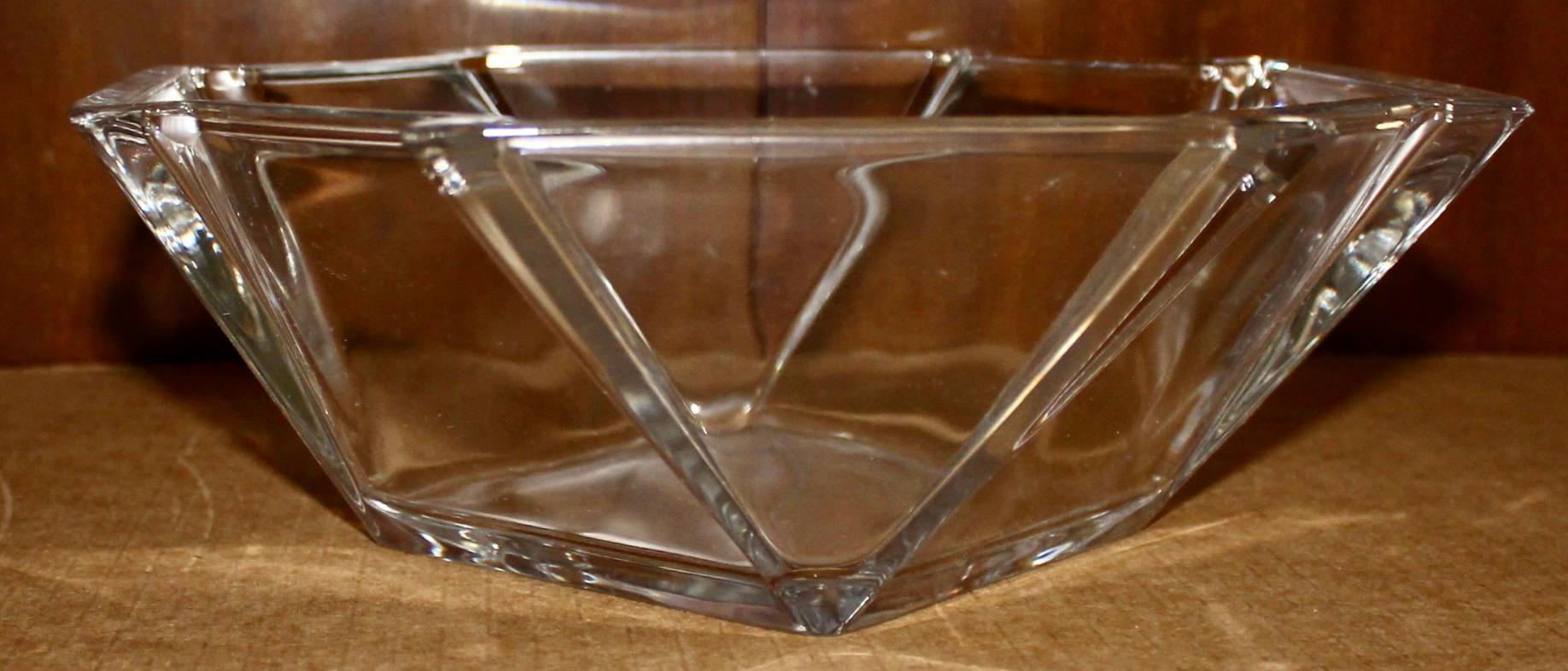 Milieu du XXe siècle Bol en verre Art Déco de George Sakier pour Fostoria en vente