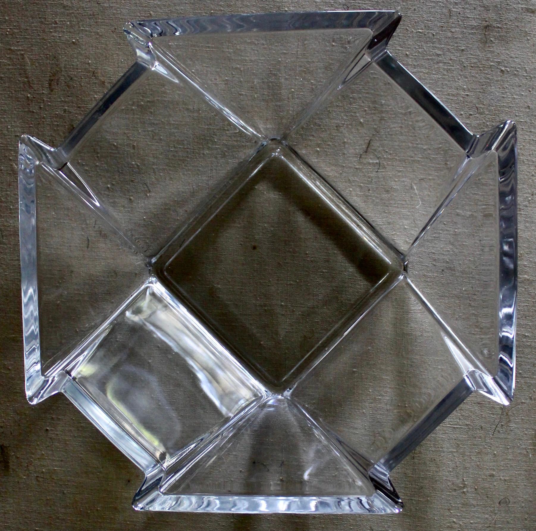 Art-Déco-Glasschale aus Glas von George Sakier für Fostoria im Angebot 1