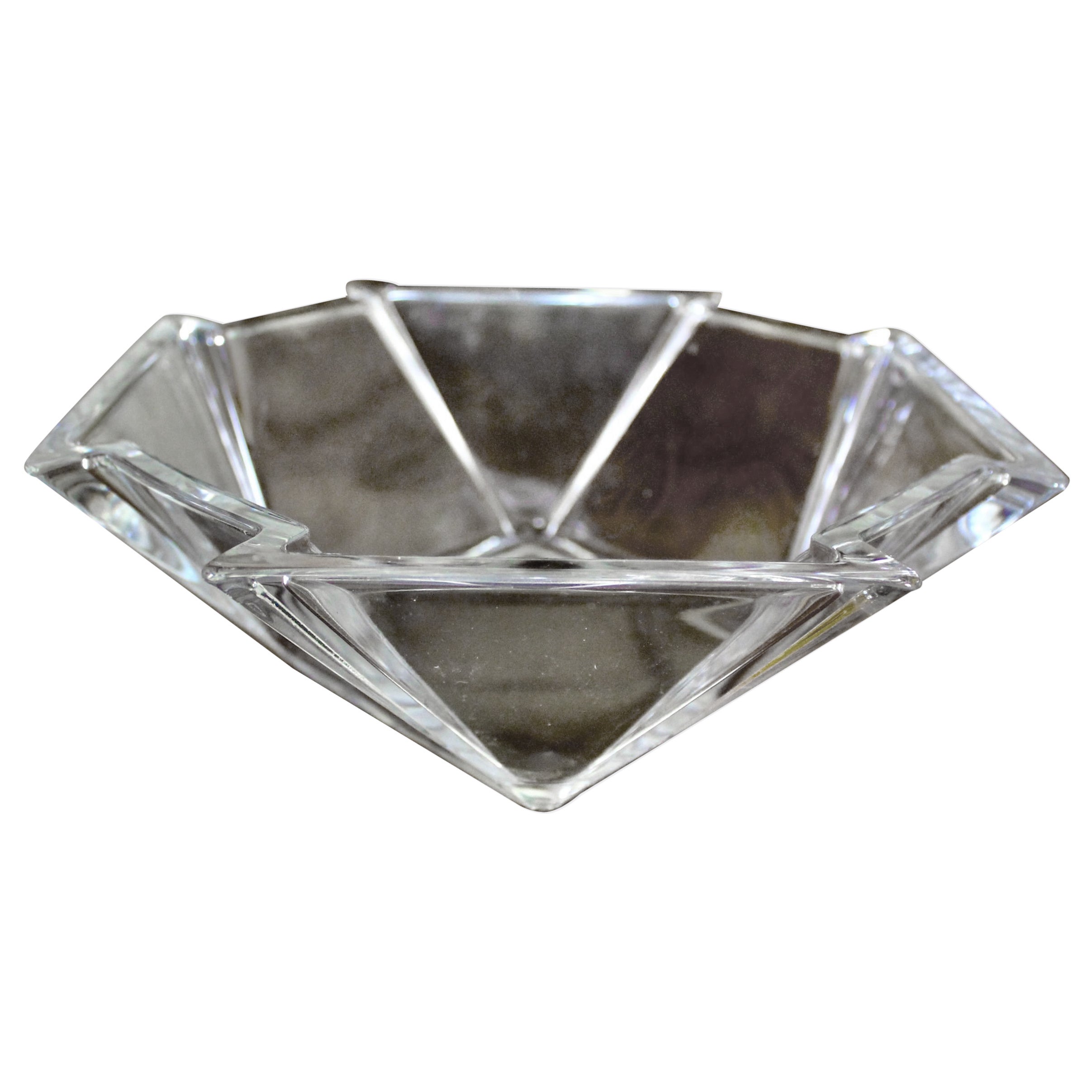 Art-Déco-Glasschale aus Glas von George Sakier für Fostoria