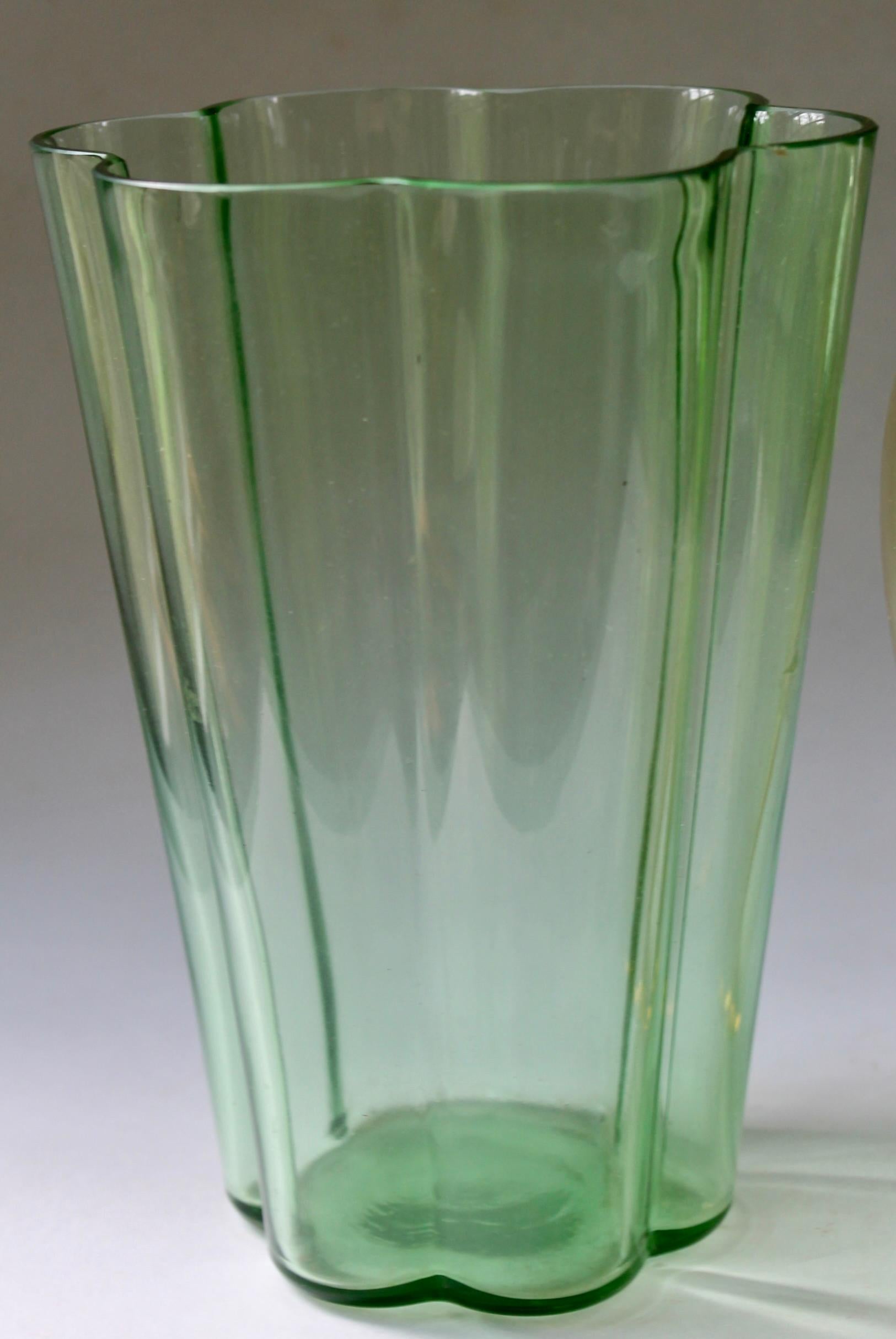 Hand-Crafted George Sakier Vases for Fostoria American Machine Age Modern For Sale