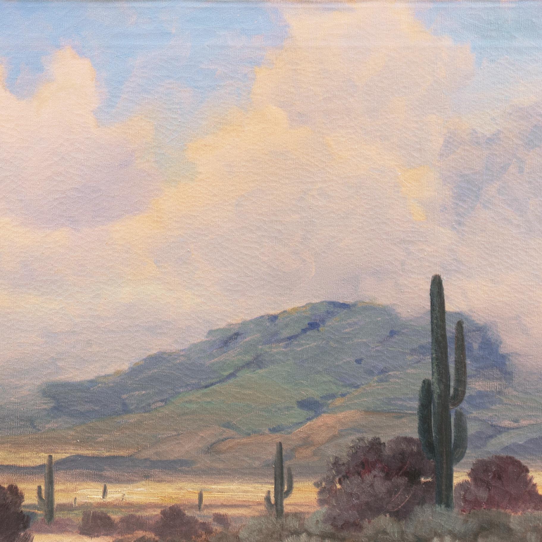 'Southern California Desert Landscape', Art Institute of Chicago, Who Was Who - Realist Painting by George Sanders Bickerstaff