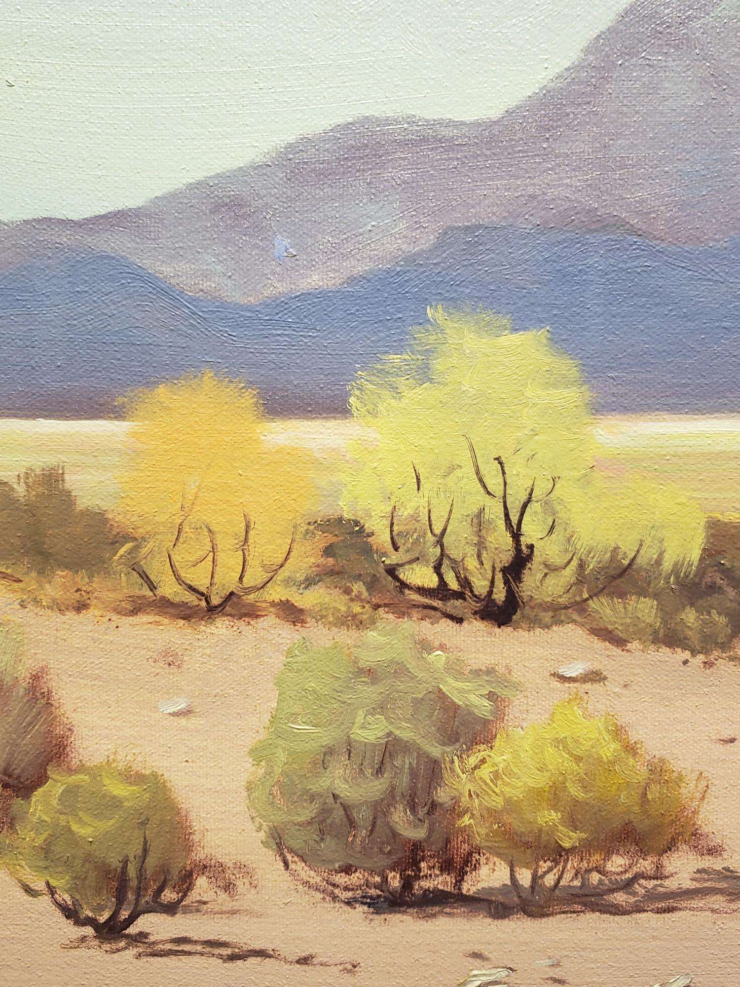 Sans titre (Smoke Tree ; Palm Springs), vers 1930 - Gris Landscape Painting par George Sanders Bickerstaff
