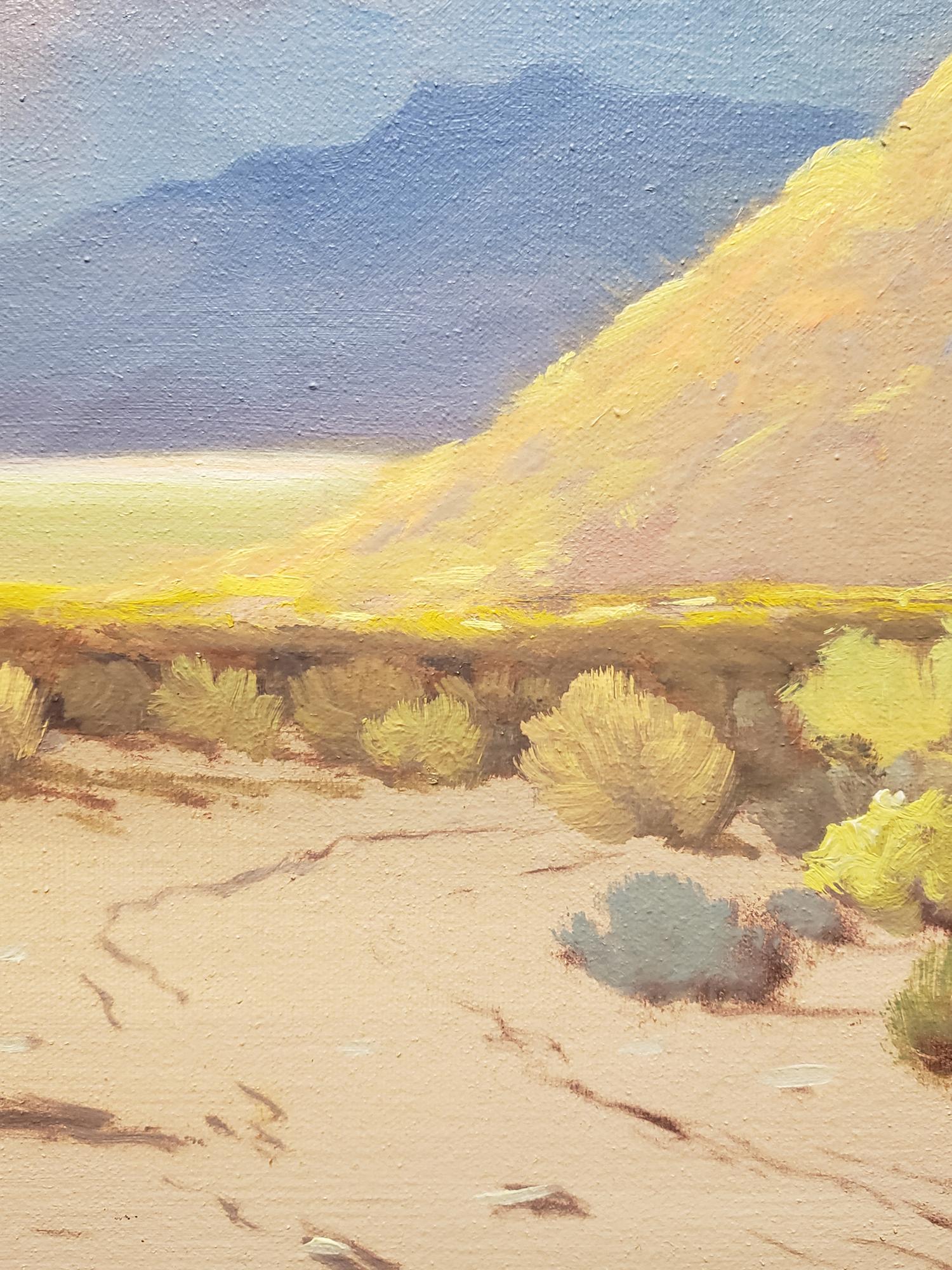 Untitled (Smoke Tree; Palm Springs), c. 1930 - Gray Landscape Painting by George Sanders Bickerstaff