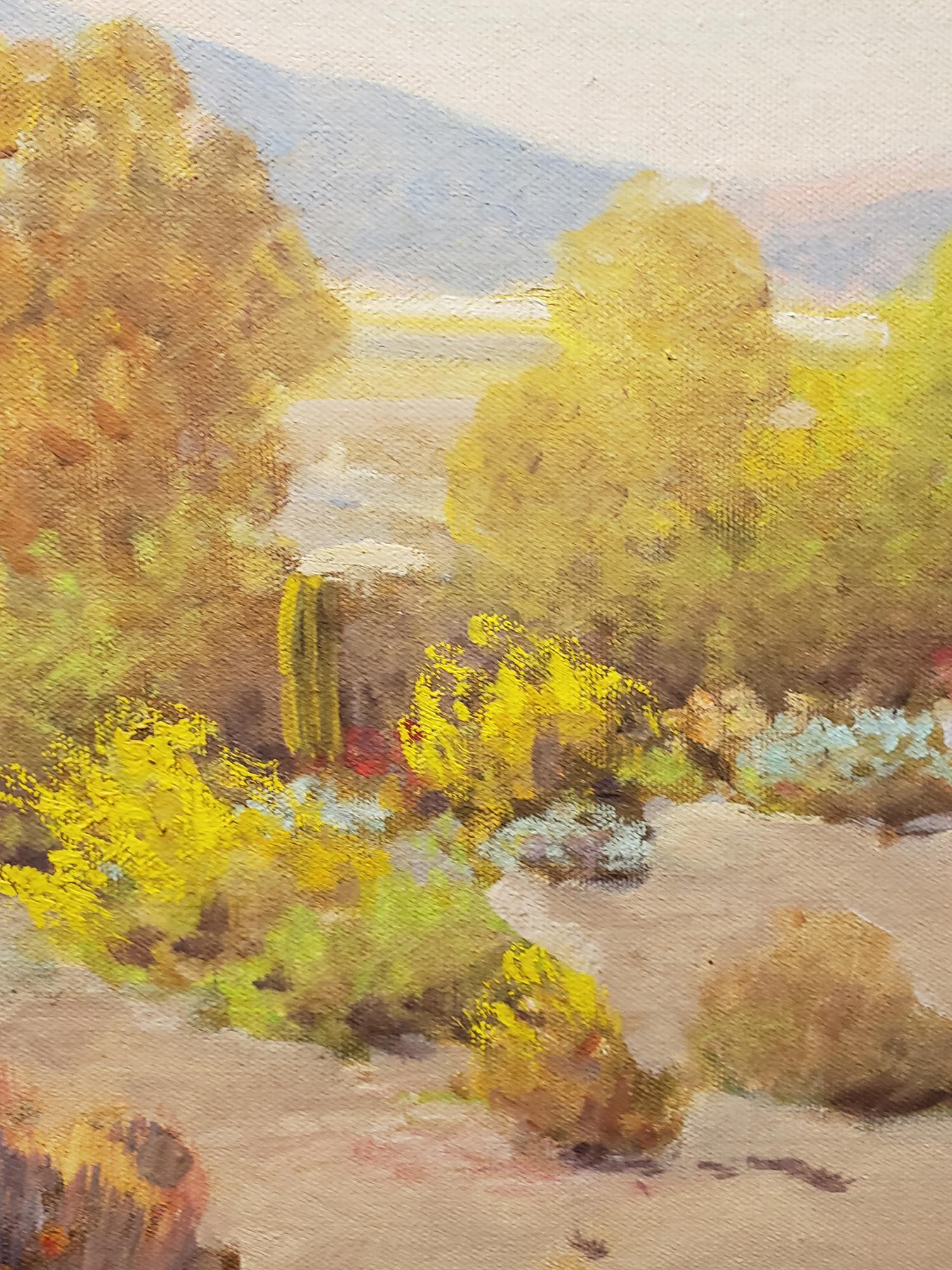 Untitled (Superstition Wilderness, Arizona Desert Scene) - Realist Painting by George Sanders Bickerstaff