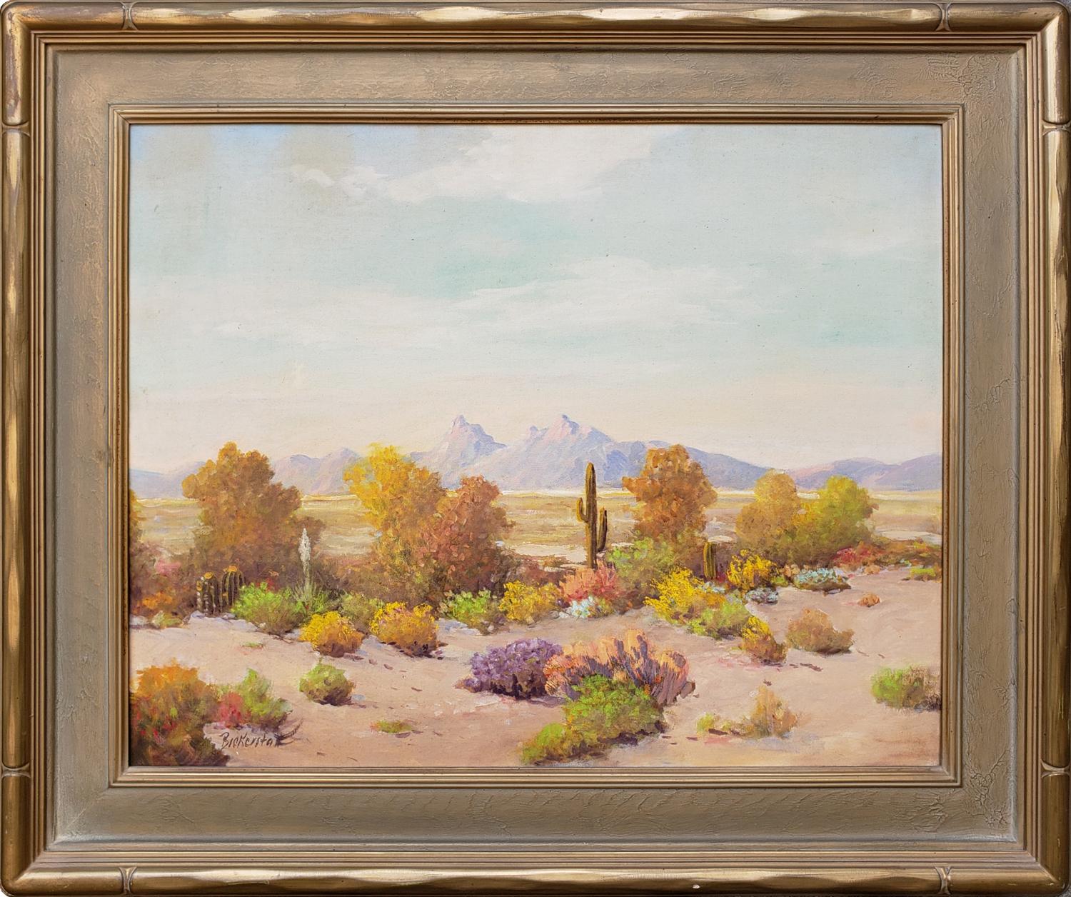 George Sanders Bickerstaff Landscape Painting - Untitled (Superstition Wilderness, Arizona Desert Scene)