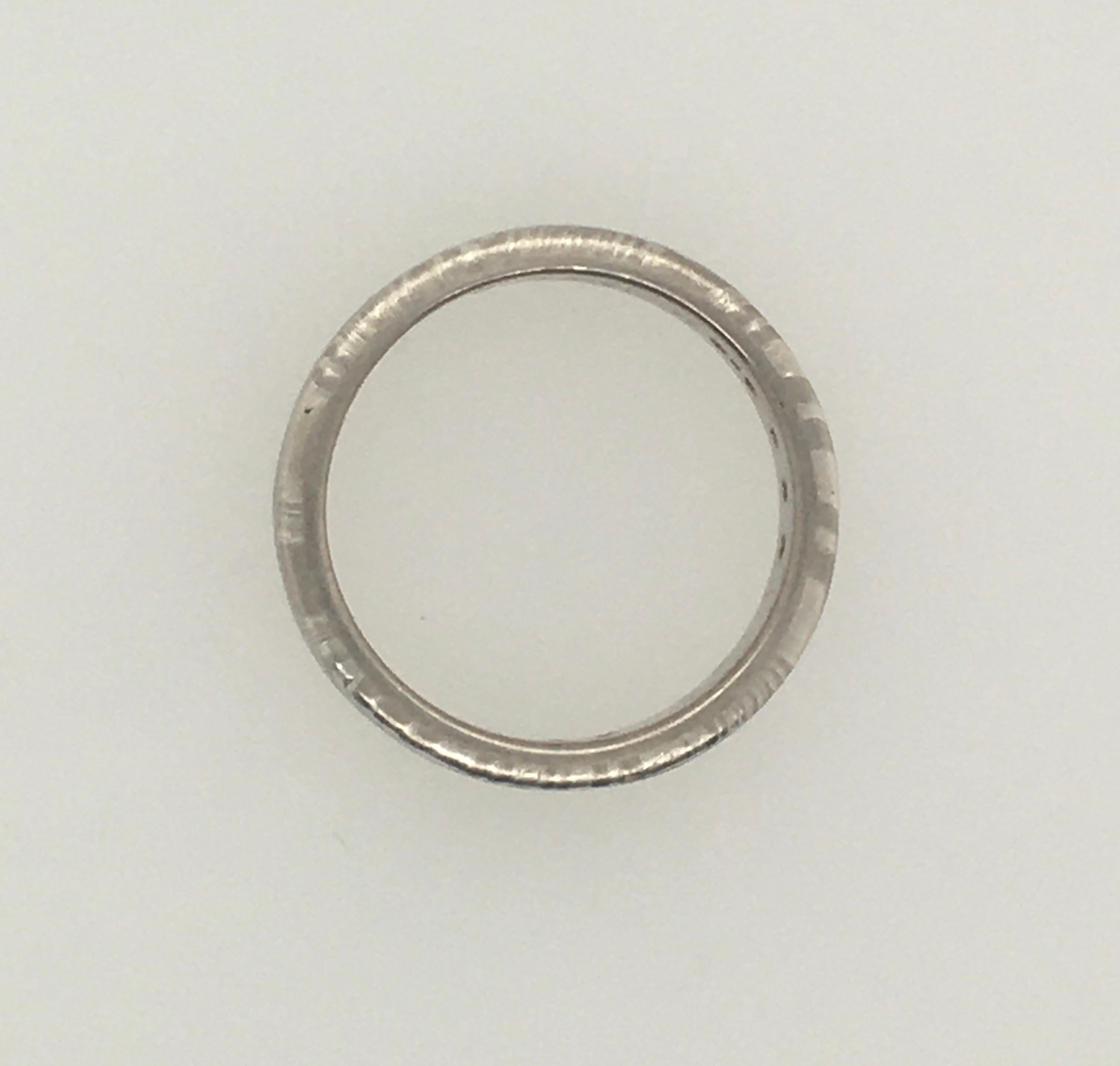 GEORGE SAWYER Mokume-Ring aus Gold und geätztem Sterlingsilber mit 3 Diamanten im Zustand „Hervorragend“ im Angebot in Kennebunkport, ME