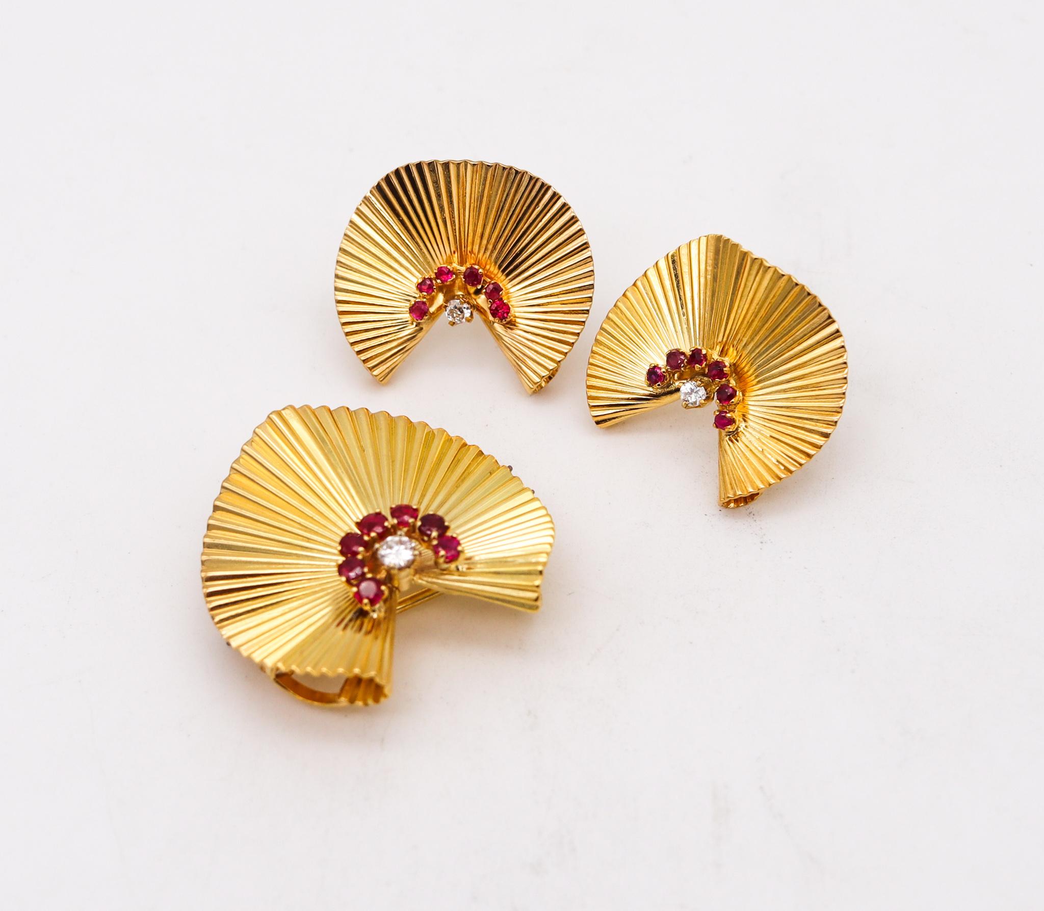 chinese fan earrings