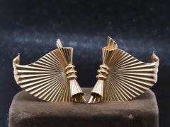 GEORGE SCHULER for Tiffany & Co. 14K Retro Double Clip Brooch Pins - VHK#21a