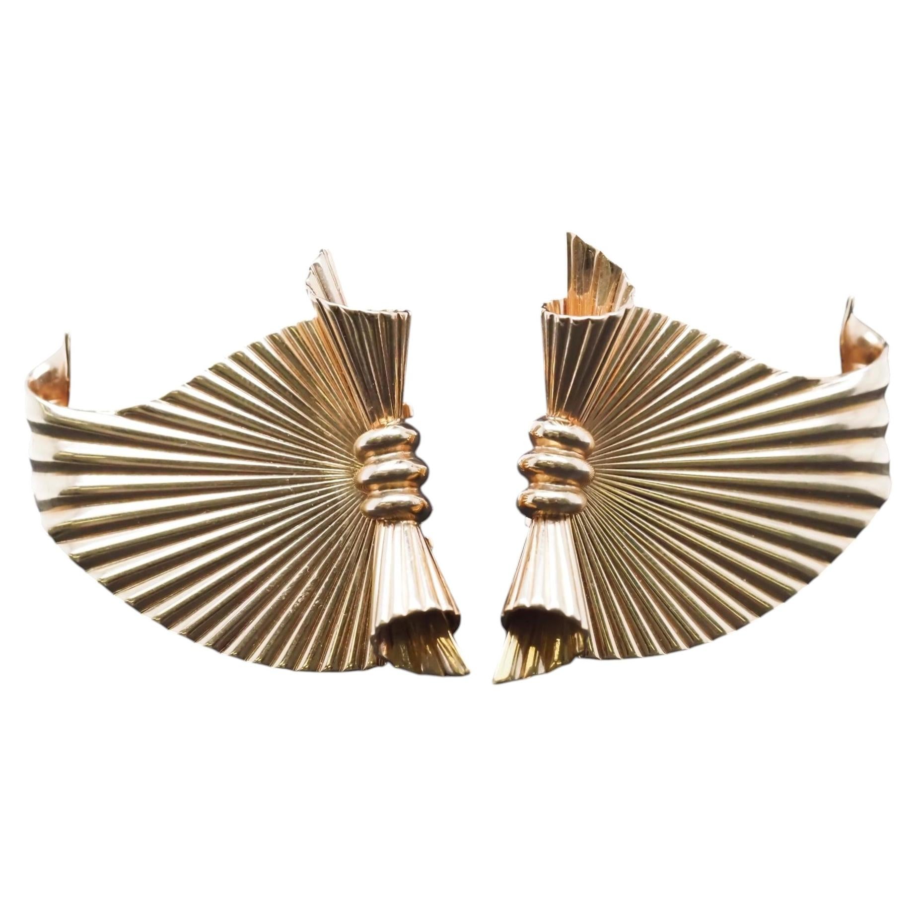 GEORGE SCHULER per Tiffany & Co. spille a doppia clip retrò 14K - VHK#21a