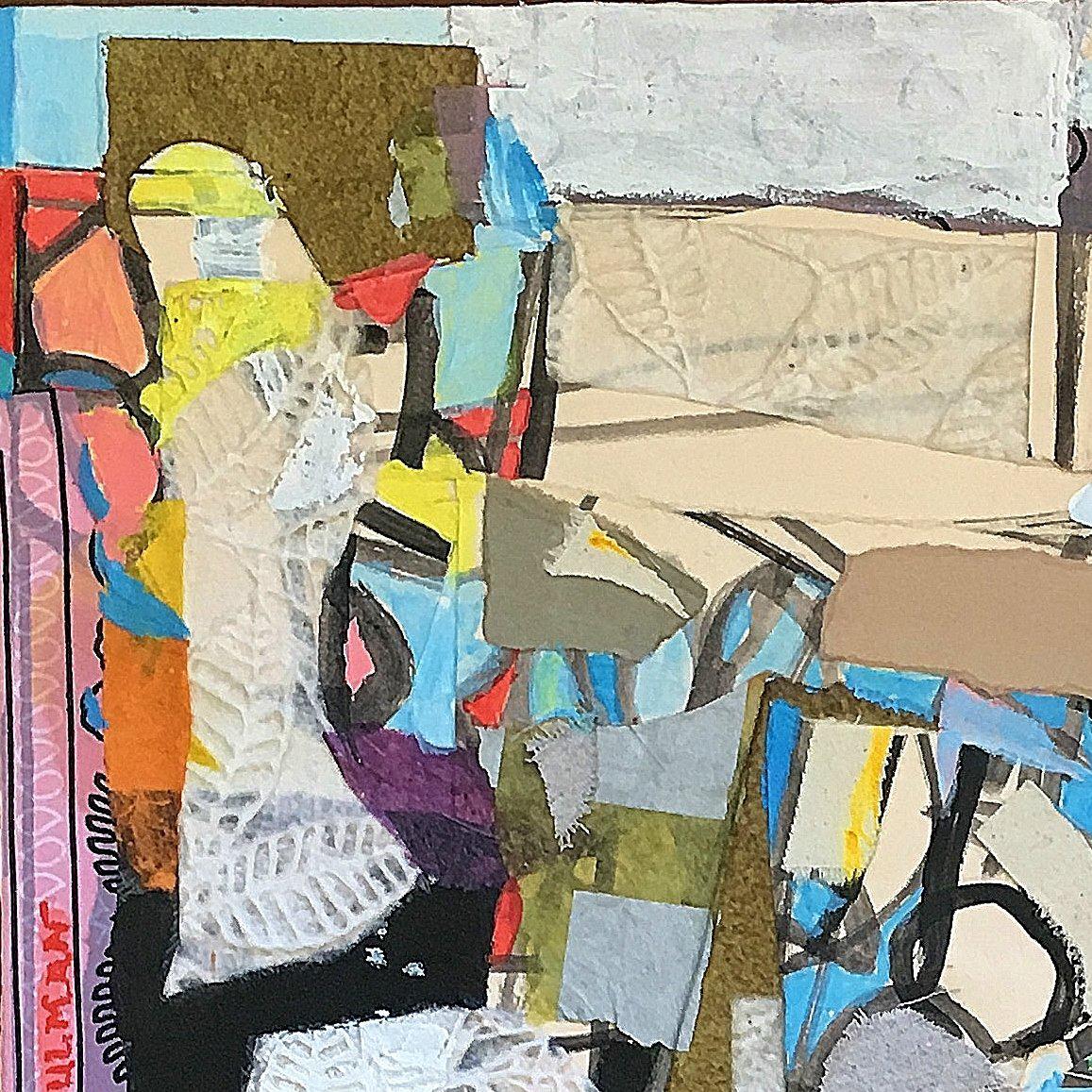 Untitled Collage Painting - Abstract Mixed Media Art by George Schulman