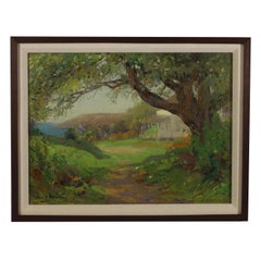 Scène côtière impressionniste lumineuse et colorée peinte par George Schultz